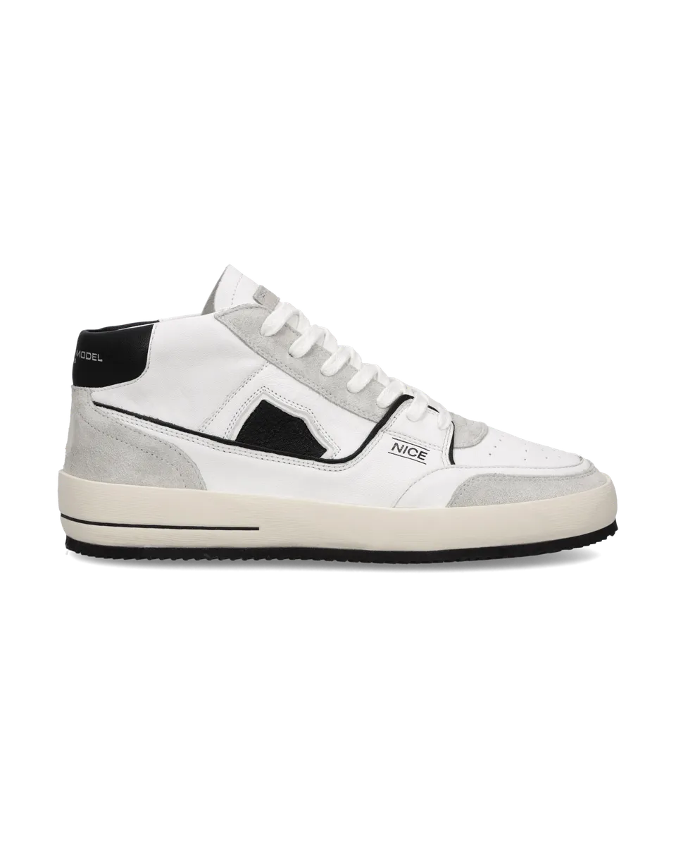 philippe-model-nice-sneaker-herren-wei-schwarz image 1