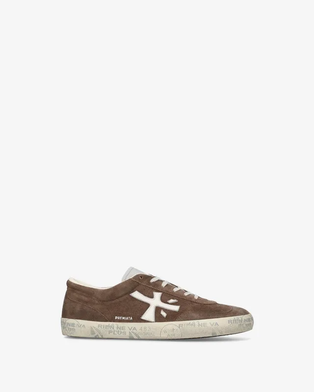 premiata-david-8094-sneaker-herren-braun-suede image 1