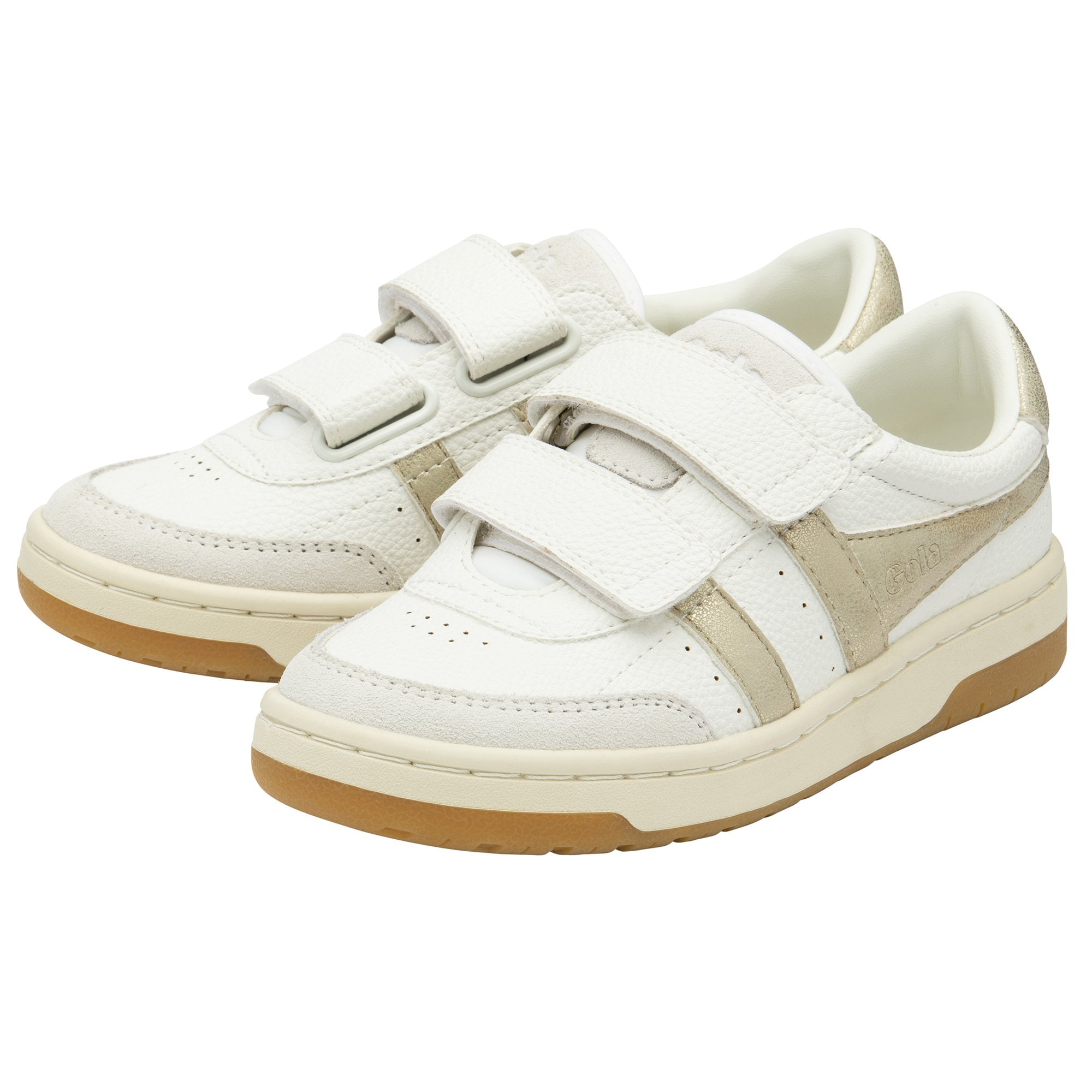 gola-falcon-kinder-sneaker-wei-gold-spiegelriemen image 3