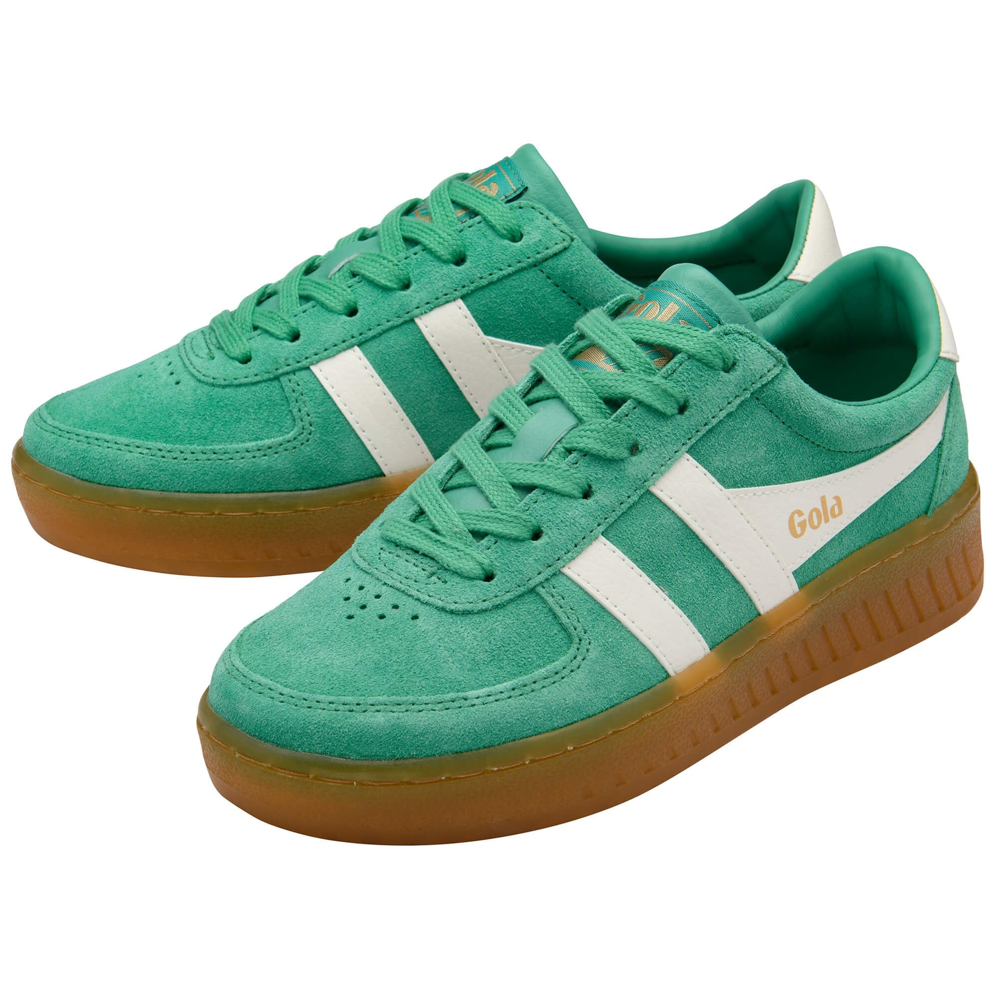 gola-grandslam-wildleder-sneaker-f-r-damen-in-jade-off-white image 3