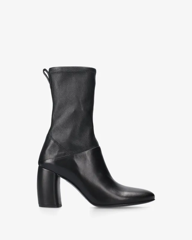 premiata-damen-stivaletti-schwarzes-leder-8-5-cm-absatz-made-in-italy image 1