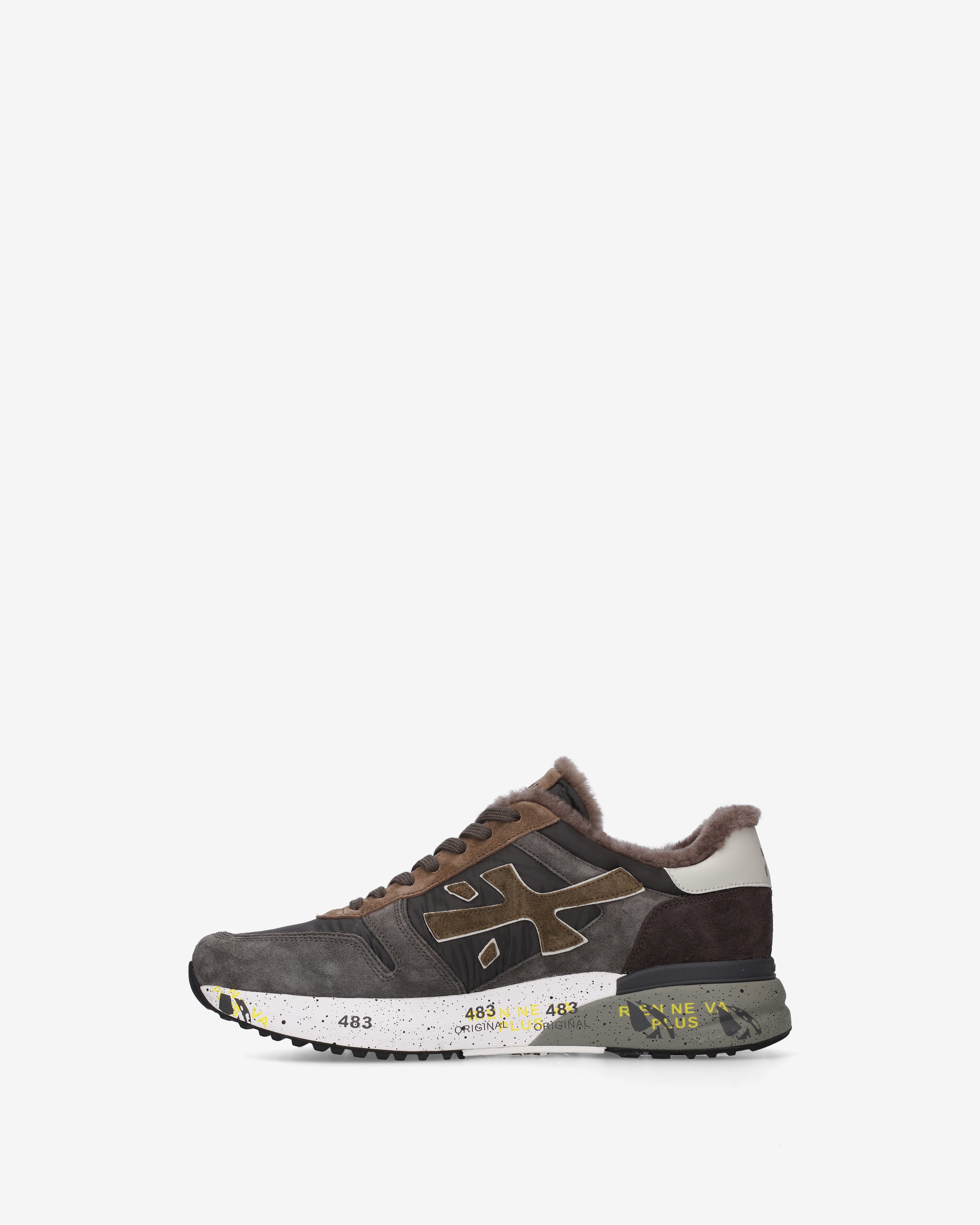 premiata-mick-8432m-sneaker-herren-braun-schwarz-suede image 3
