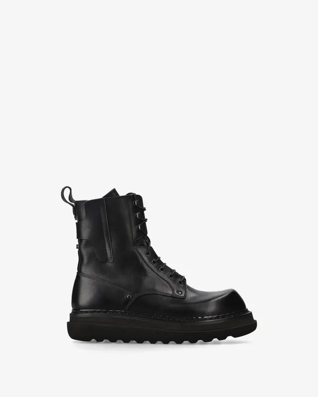 premiata-herren-biker-boots-schwarzes-kalbsleder-50-mm-sohle image 1