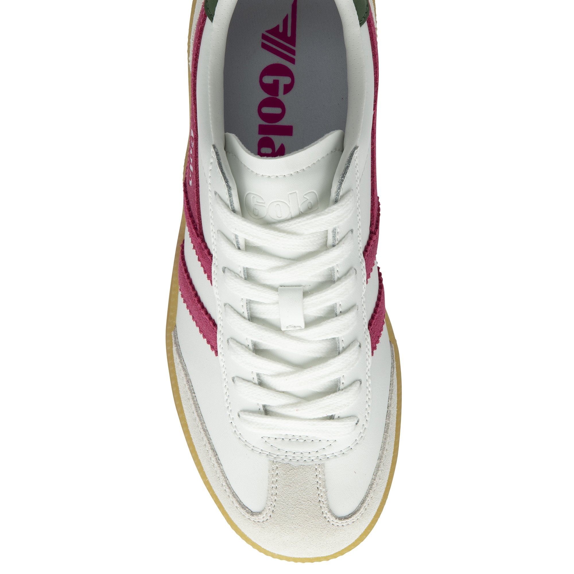 gola-viper-leder-damen-sneaker-wei-fuchsia-heritage image 5