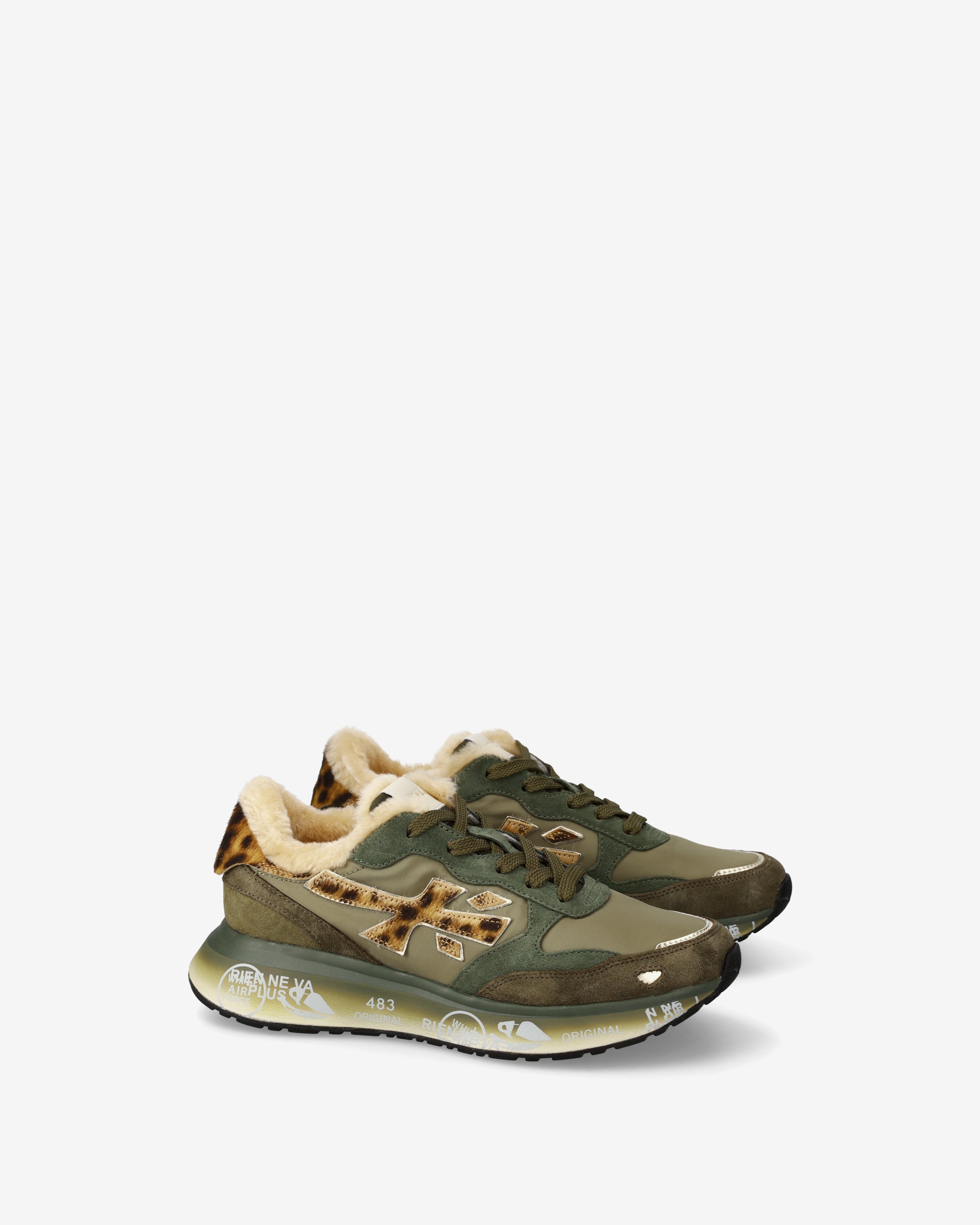 premiata-lauryn-7790m-sneaker-salvia-oliva-animalier image 2