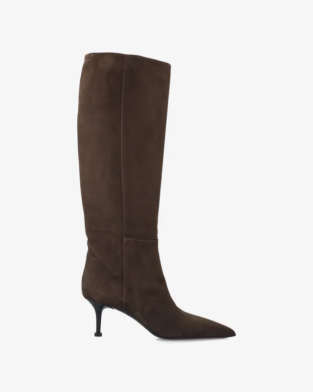 premiata-stiefel-damen-aus-suede-testa-di-moro-40-cm-absatz-6-5-cm image 1