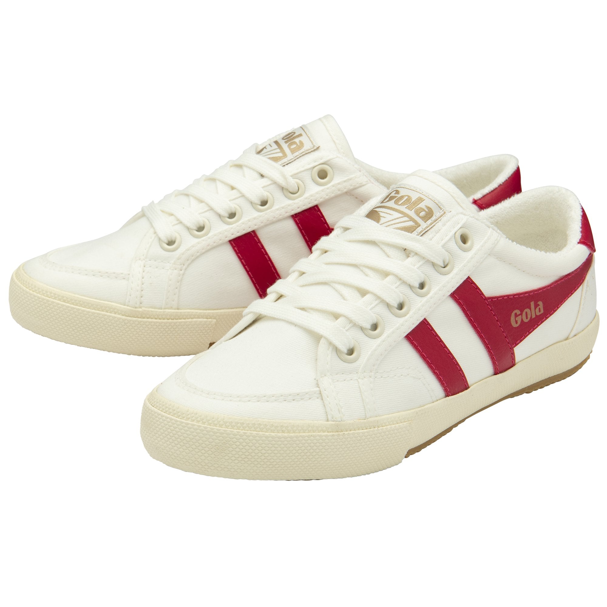 gola-stratus-plimsoll-damen-sneaker-cremewei-himbeerrot image 3