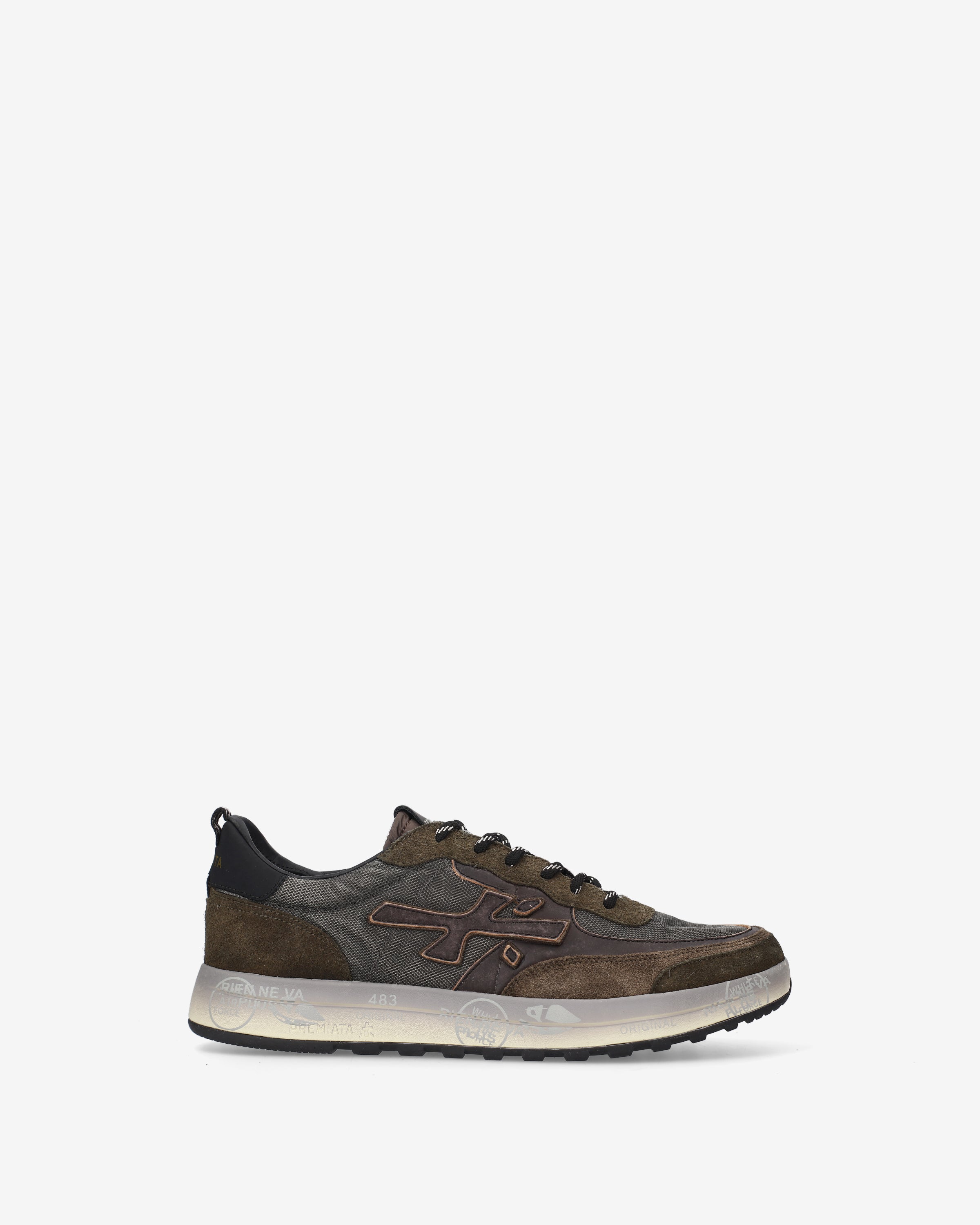 premiata-nous-8685-herren-sneaker-olive-braun image 1