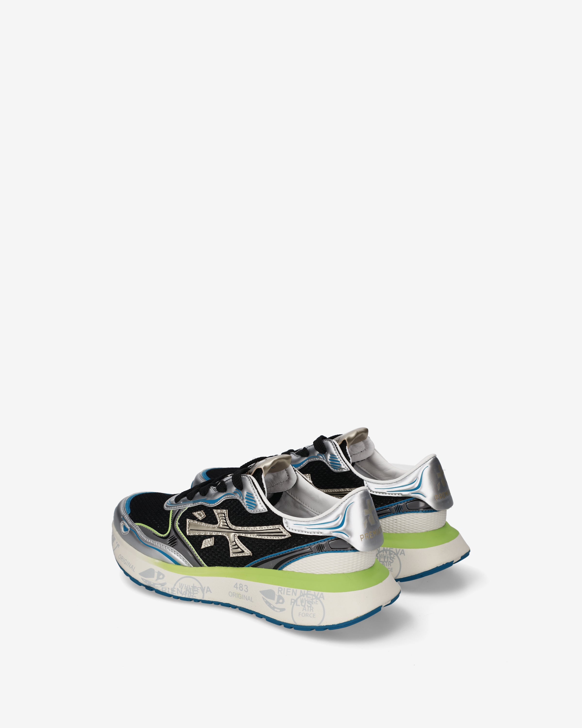 premiata-lauryn-8554-damen-running-sneaker-schwarz-silber image 5