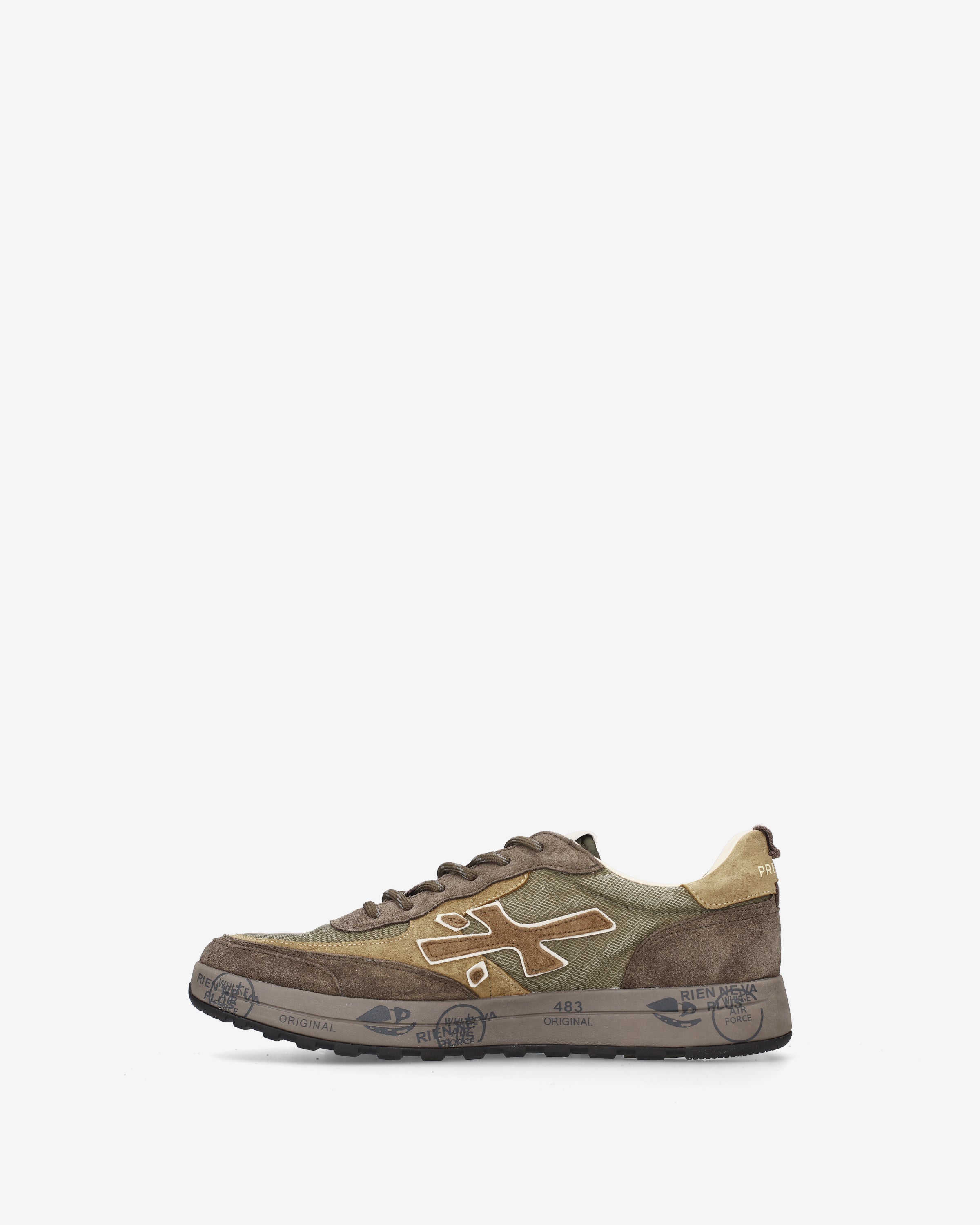 premiata-nous-8463-herren-sneaker-suede-olive-beige image 3