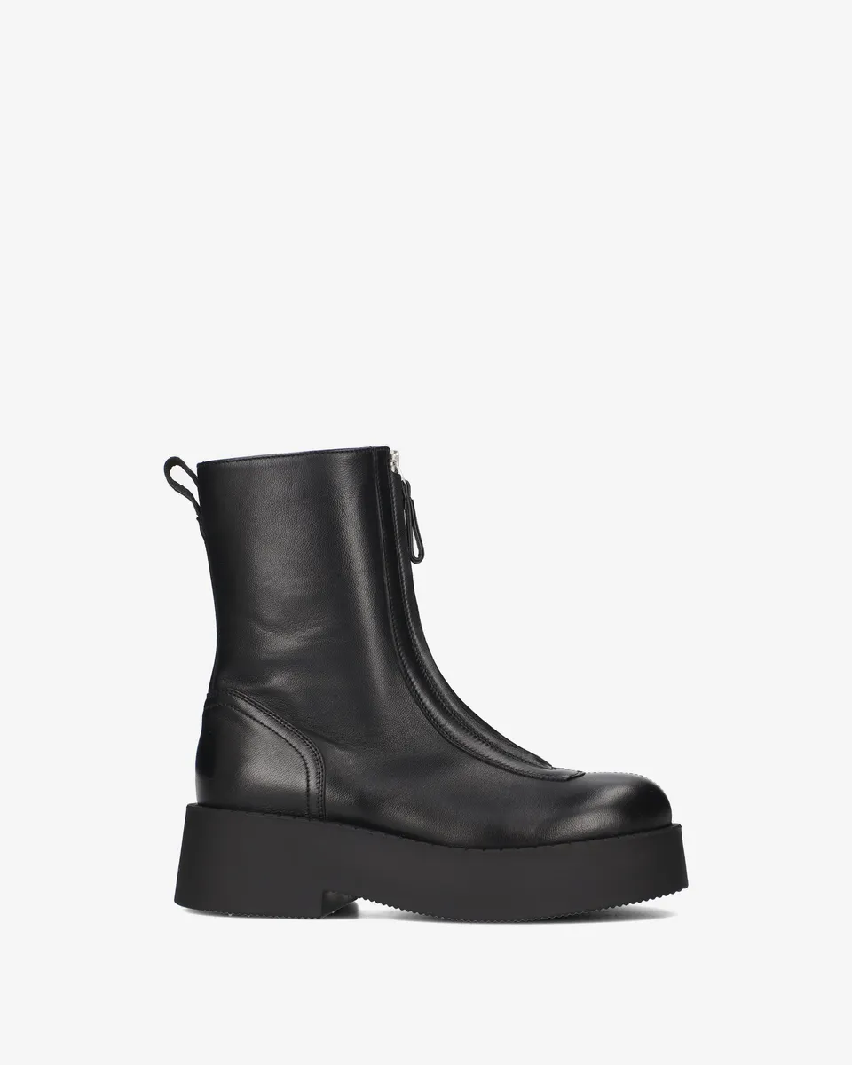 premiata-stivaletti-pelle-nera-damen-stiefeletten image 1