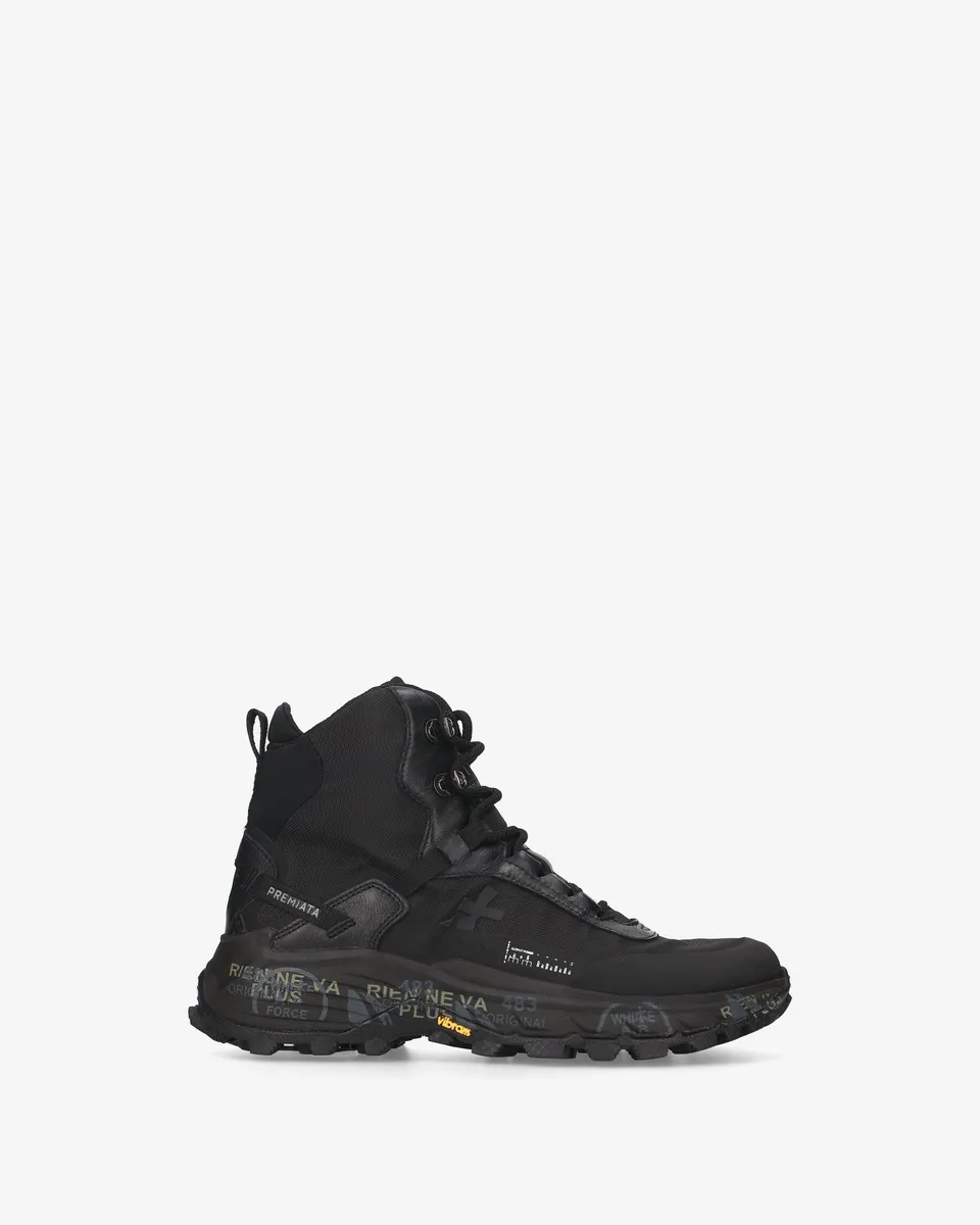 premiata-trivor-509-mid-sneaker-herren-schwarz image 1