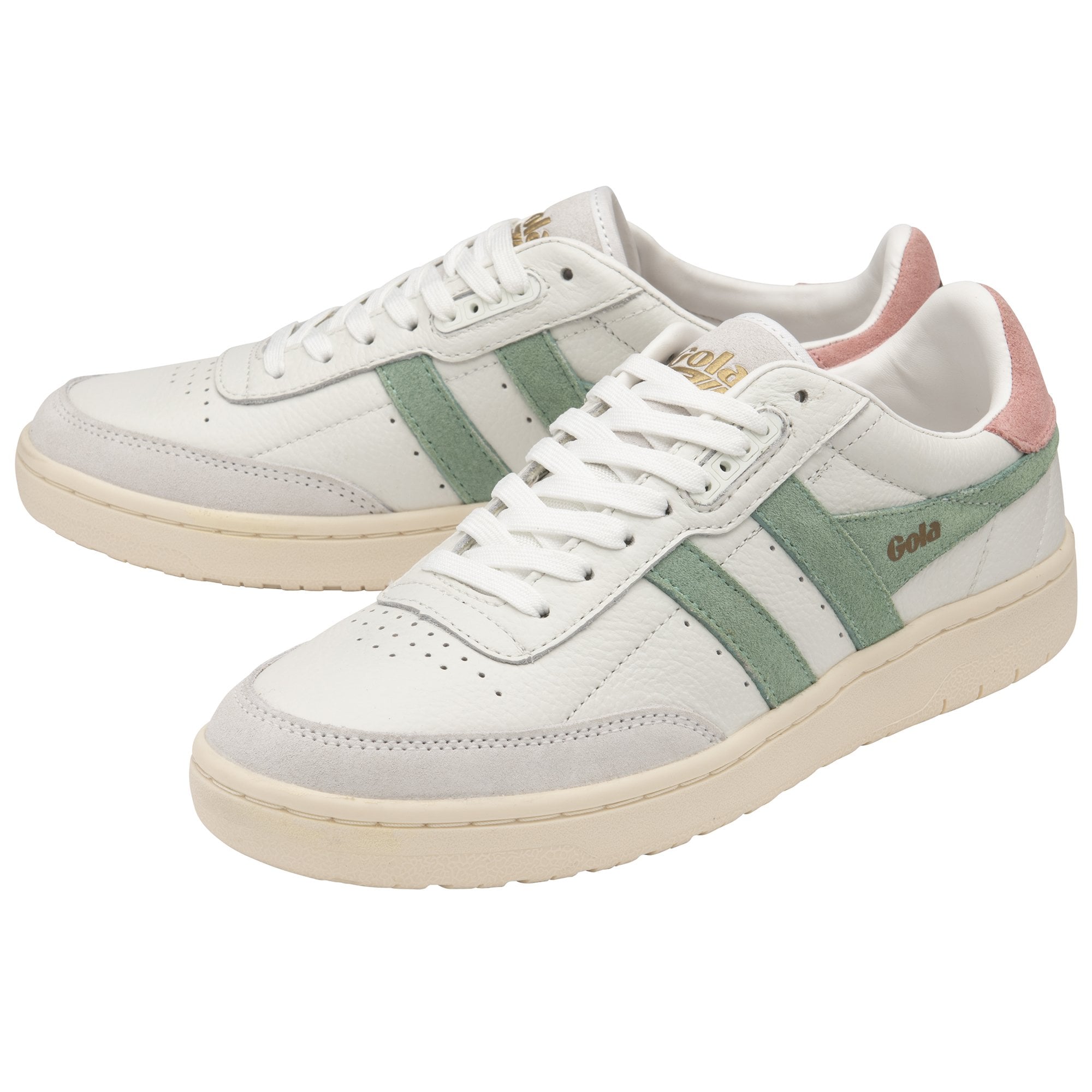 gola-falcon-damen-sneaker-wei-gr-n-koralle image 3