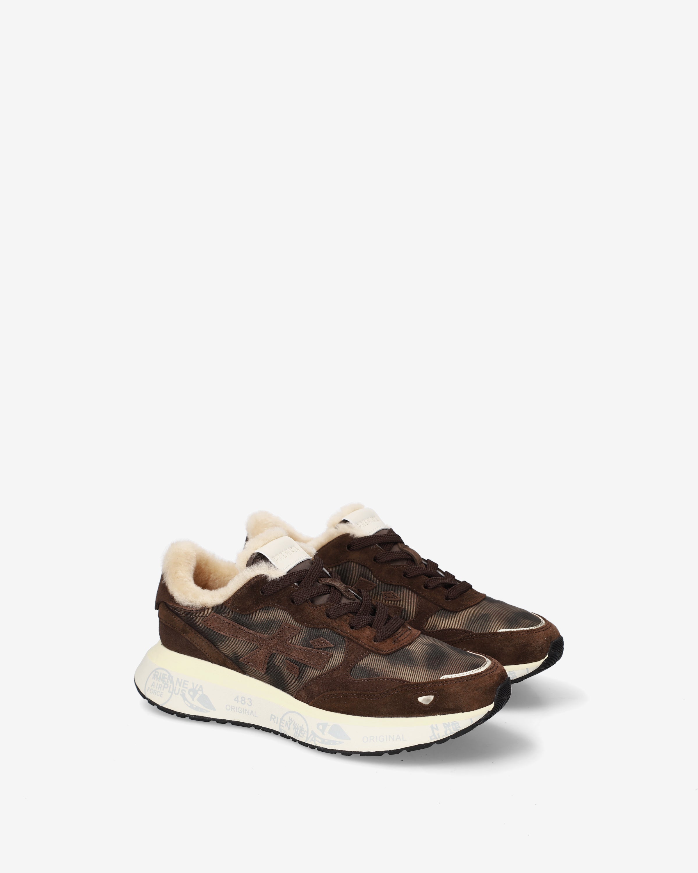 premiata-lauryn-8548m-sneaker-damen-braun-suede-animalier image 2