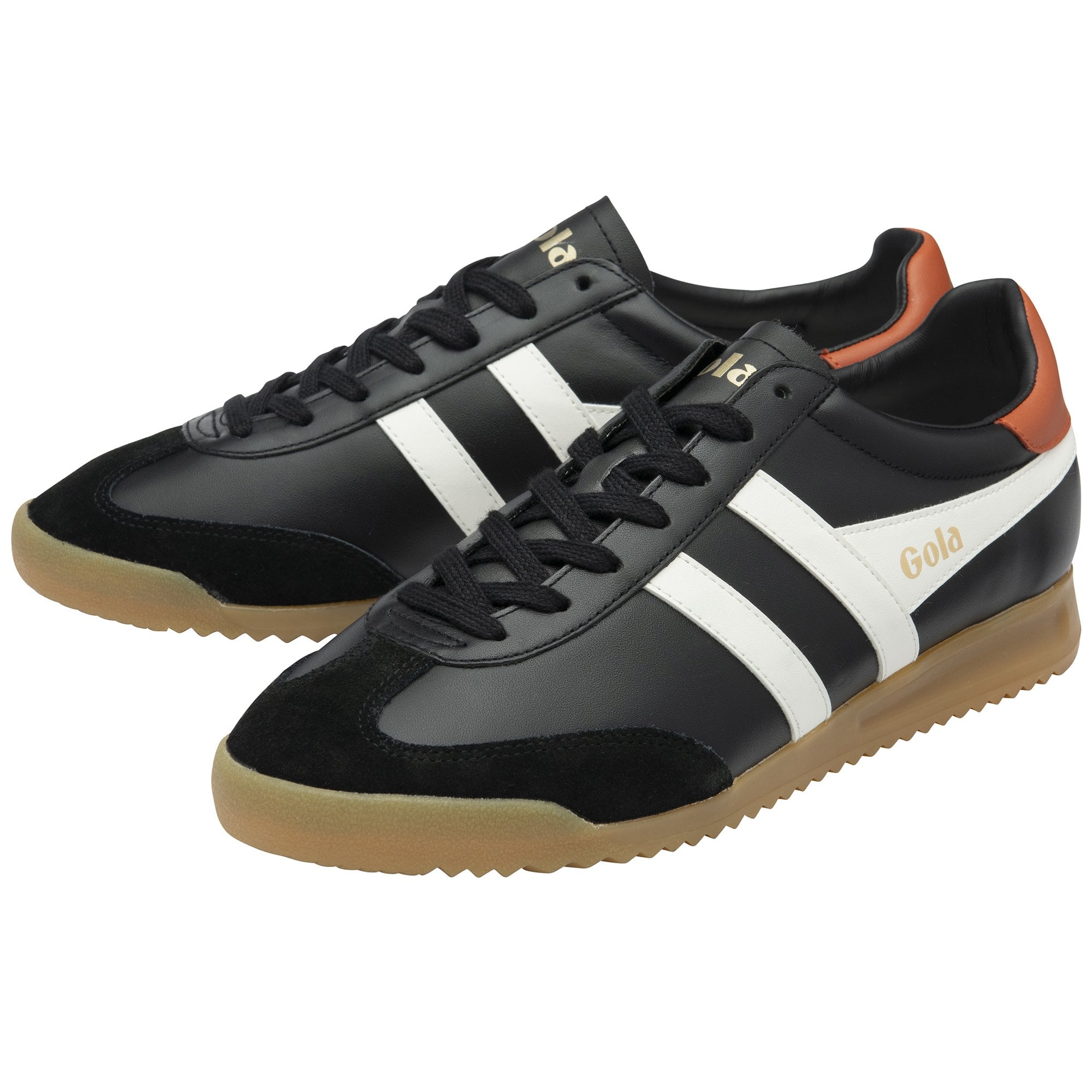 gola-torpedo-leder-sneaker-f-r-herren-schwarz-orange image 3