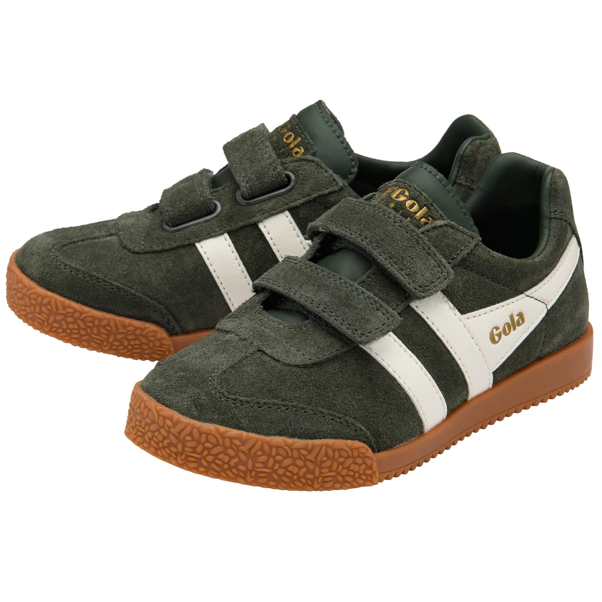 gola-harrier-strap-kinder-sneaker-aus-wildleder-khaki-creme image 3