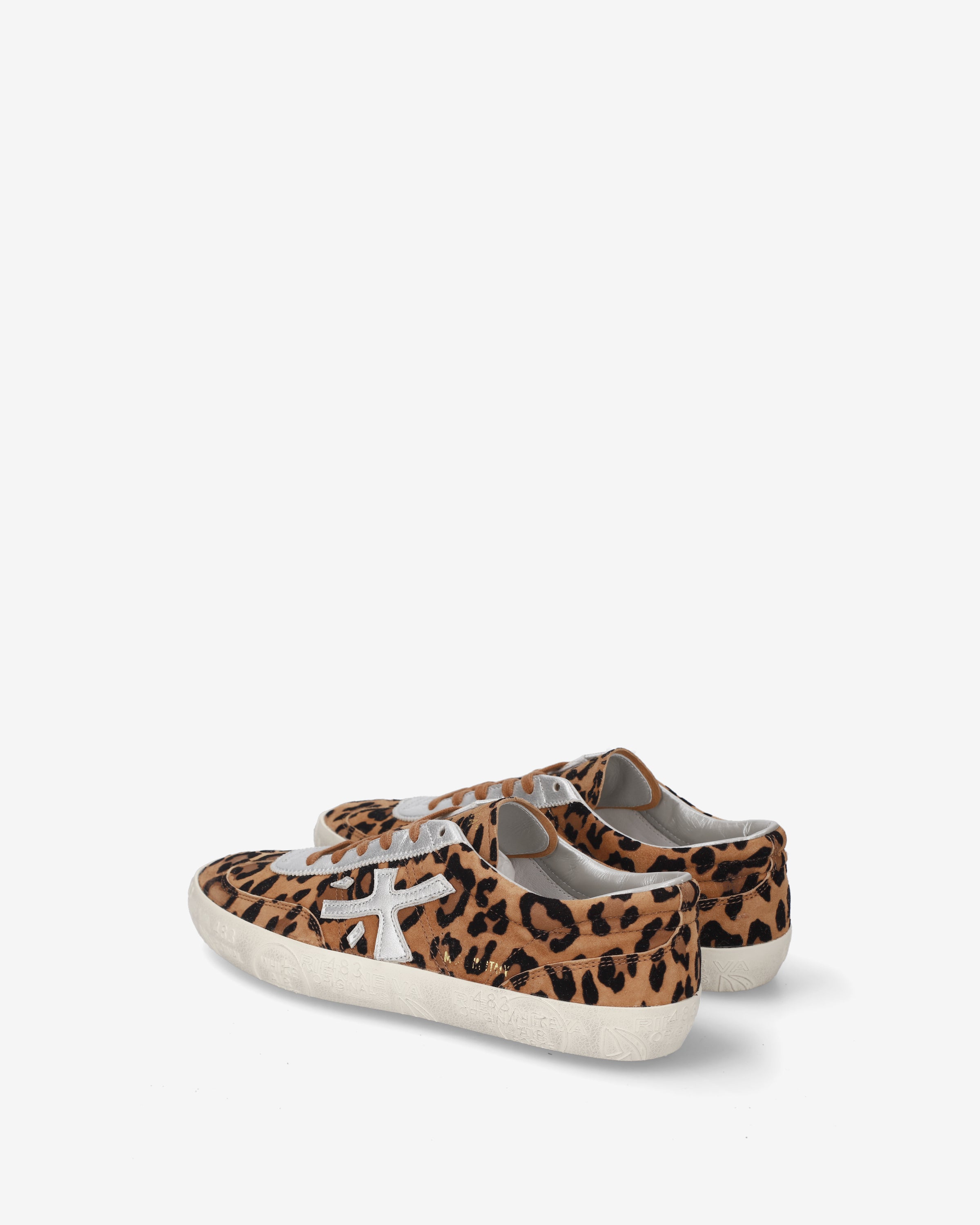 premiata-davidd-8604-damen-sneaker-suede-animal-print-beige-schwarz image 5