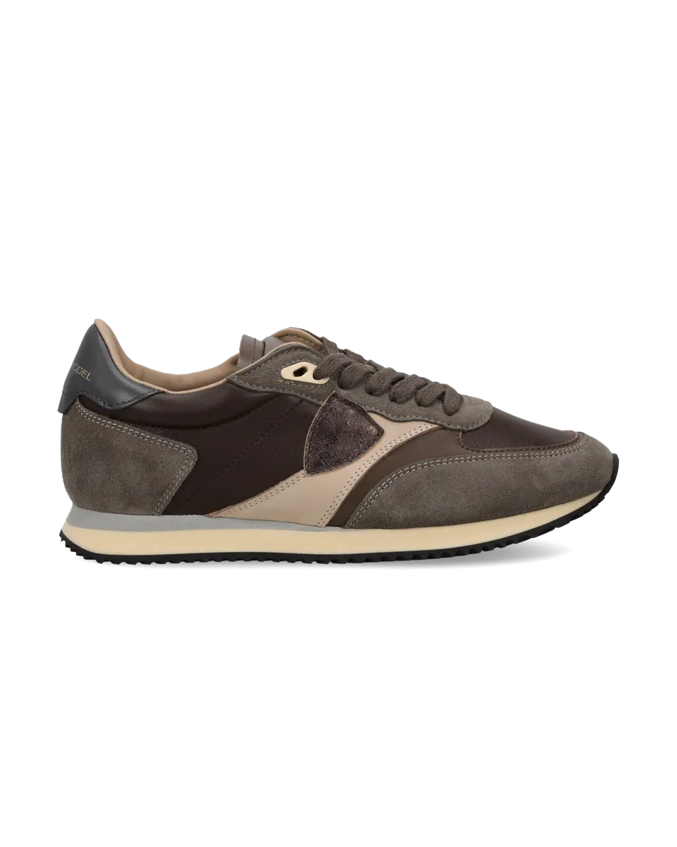 philippe-model-blville-damen-sneaker-braun-bronze-schwarz image 1