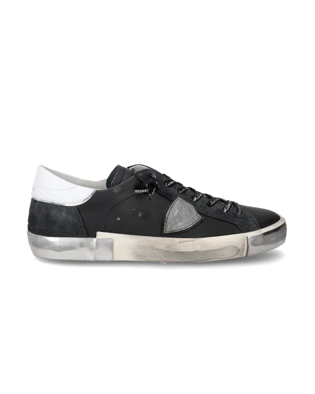 philippe-model-prsx-sneaker-herren-schwarz-silber image 1