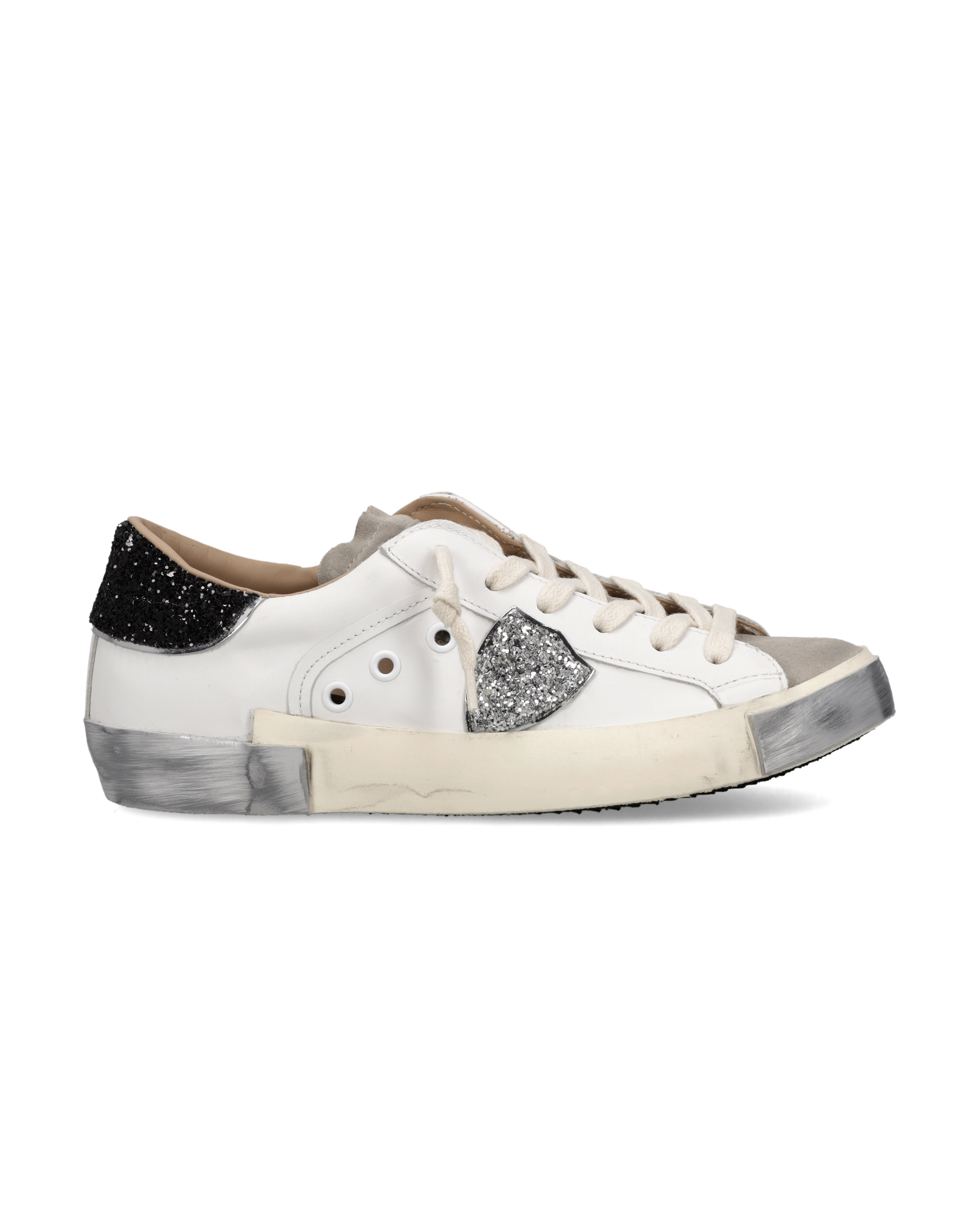 philippe-model-prsx-sneaker-damen-wei-schwarz-silber image 1
