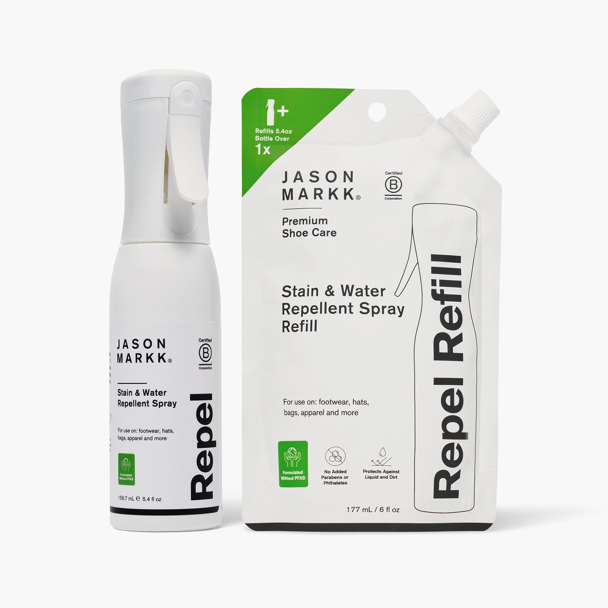jason-markk-repel-bundle-impr-gnier-spray-refill-beutel image 1