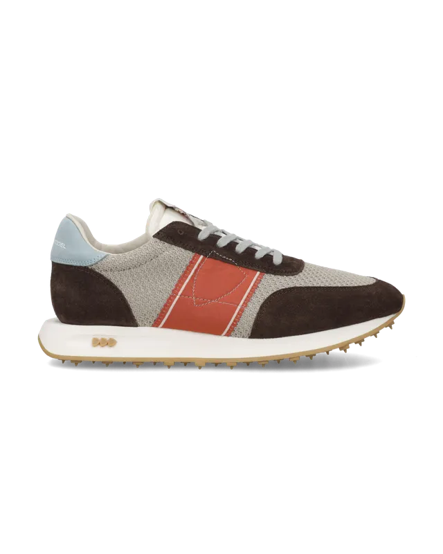 philippe-model-tour-herren-running-sneaker-beige-braun-rot image 1