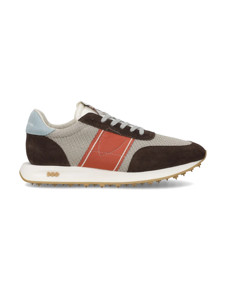 philippe-model-tour-herren-running-sneaker-beige-braun-rot image 1