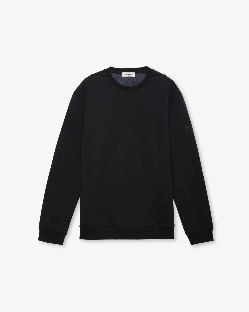 premiata-essential-sweatshirt-black-oversize image 1