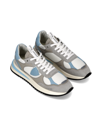 philippe-model-olympique-herren-sneaker-wei-hellblau-grau image 5