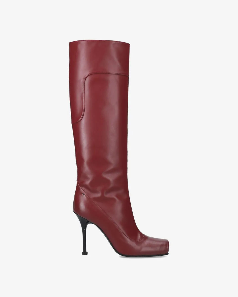 premiata-stiefel-damen-leder-wine-rot-10cm-absatz image 1