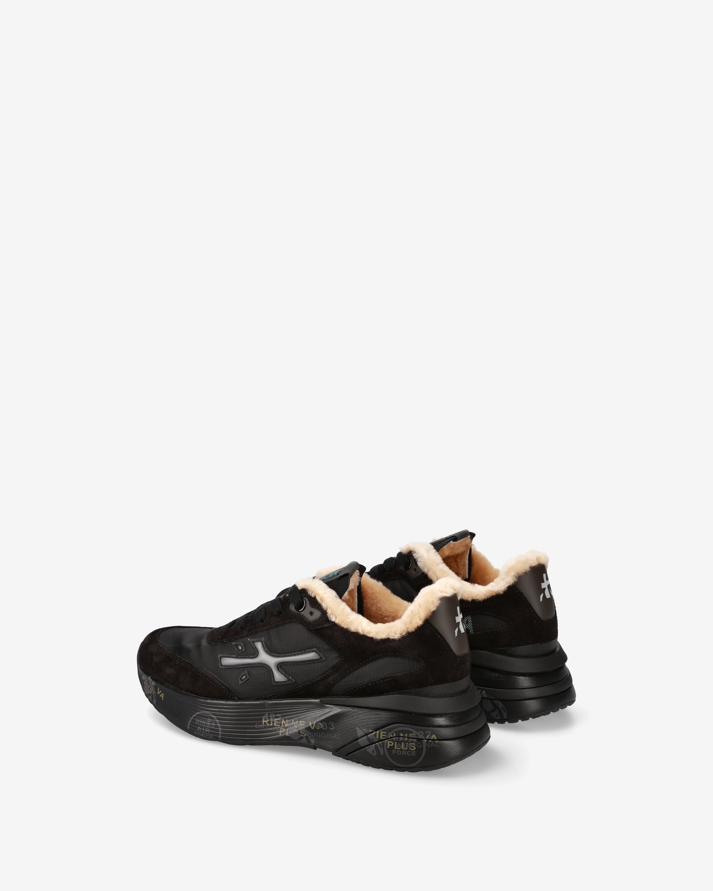premiata-moerund-7795m-sneaker-schwarz-suede-mit-lammfell image 5