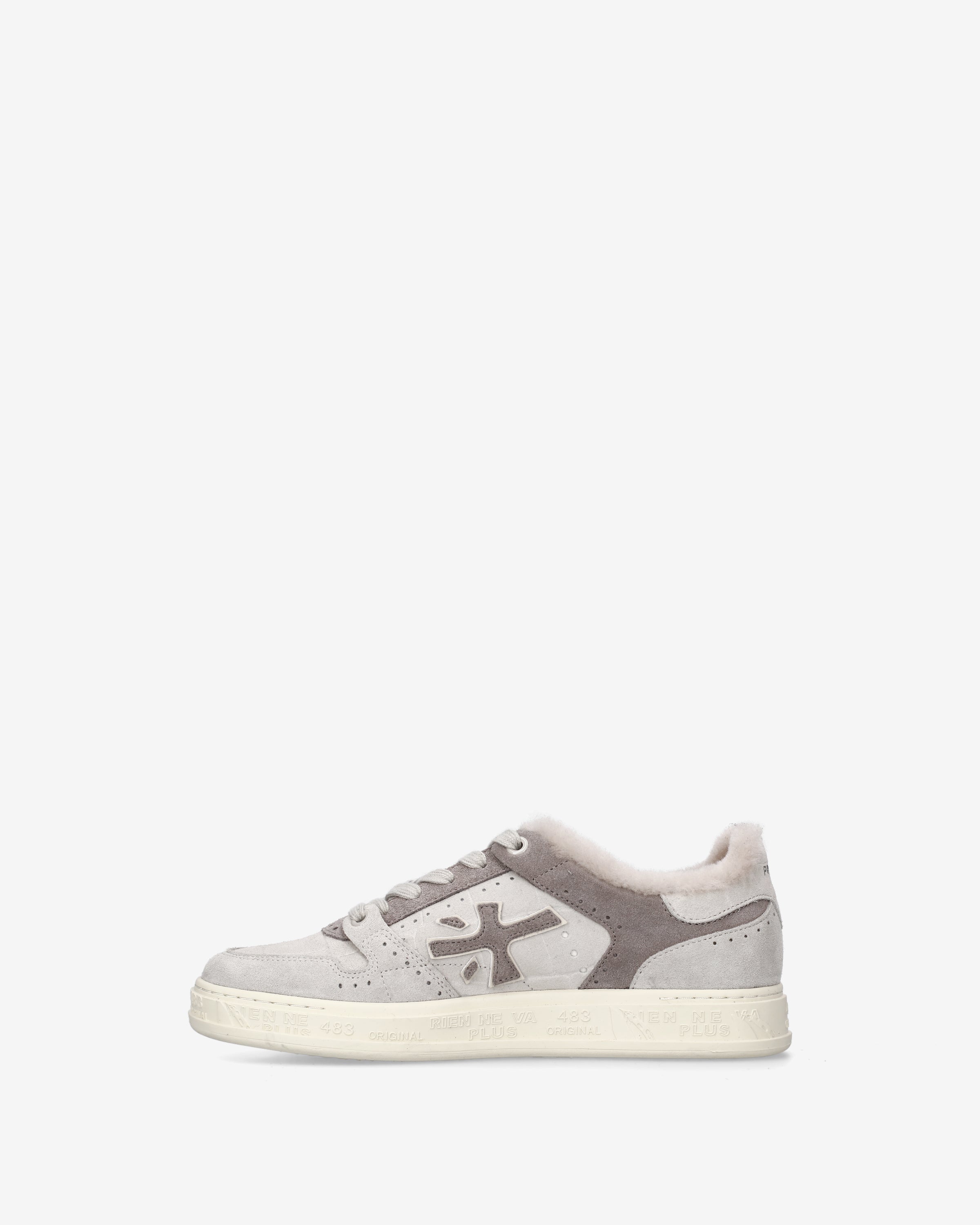 premiata-quinnd-8646m-damen-sneaker-beige-mit-lammfell image 4