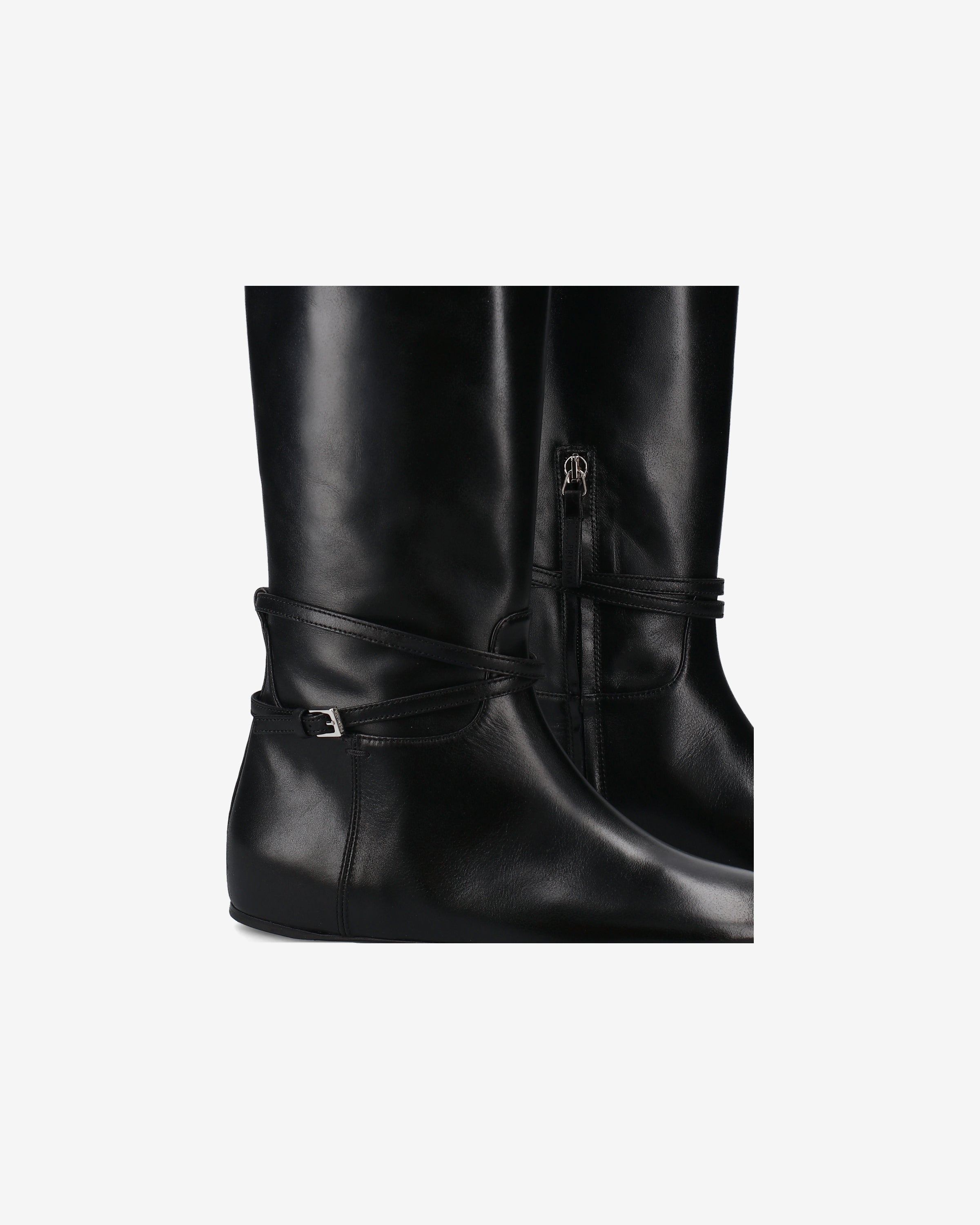 premiata-scarpe-in-pelle-nera-damen-stiefel-schwarz image 6