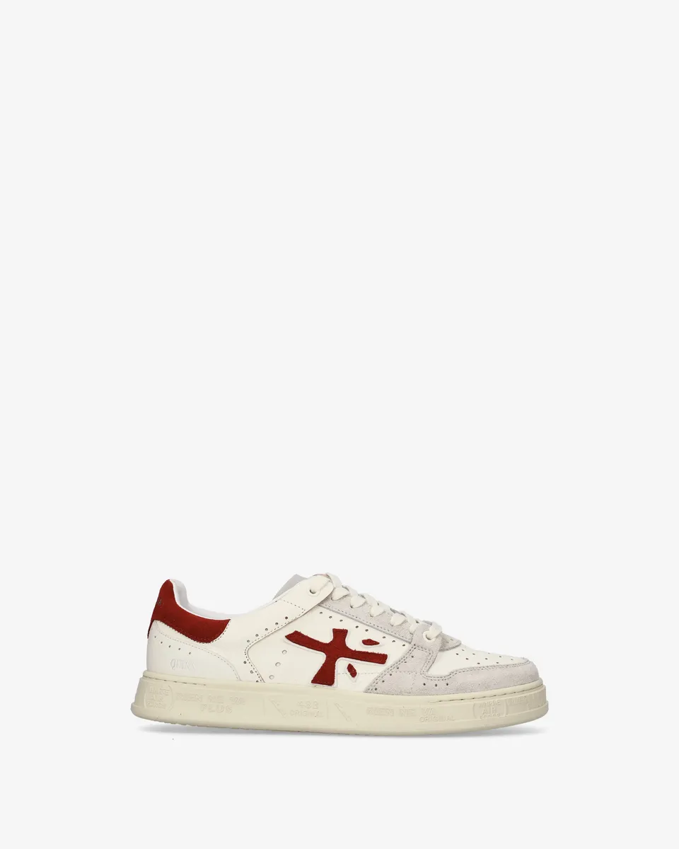 premiata-quinn-8651-herren-sneaker-wei-rot image 1