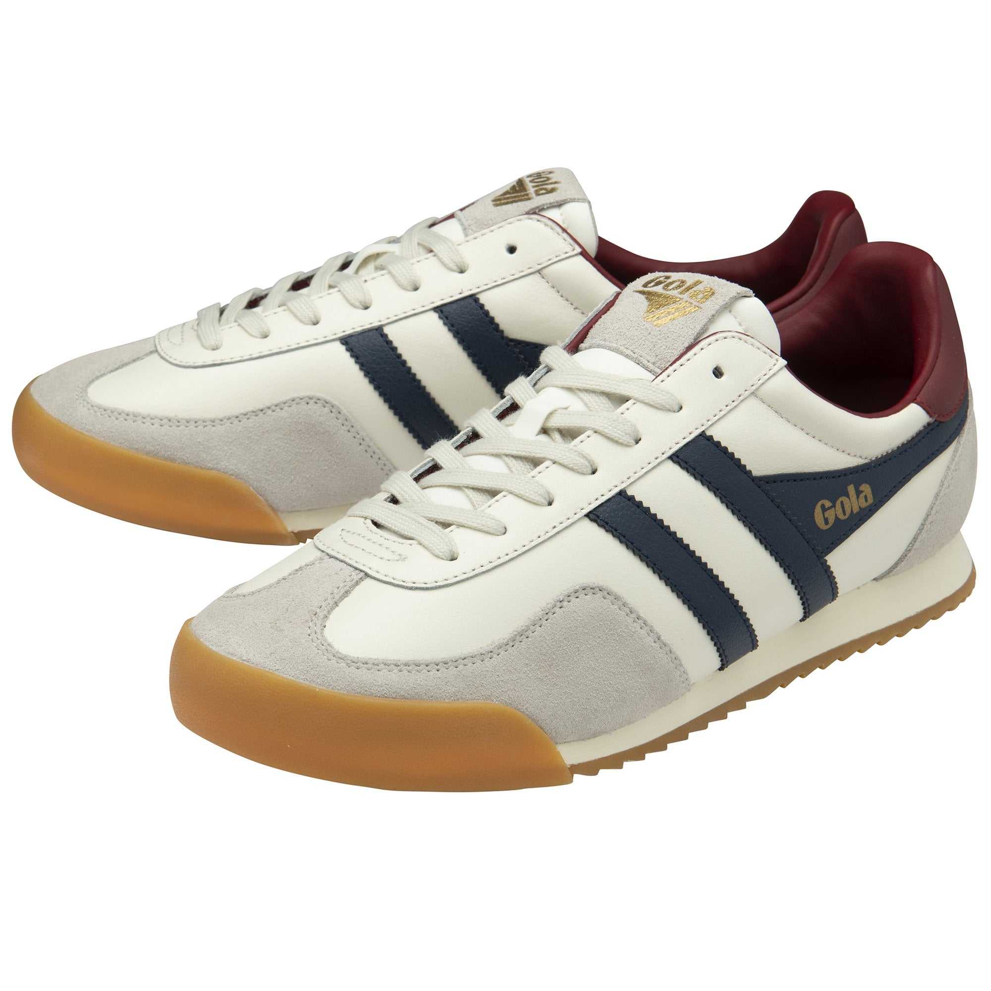 gola-europa-herren-ledersneaker-off-white-navy-rot image 3