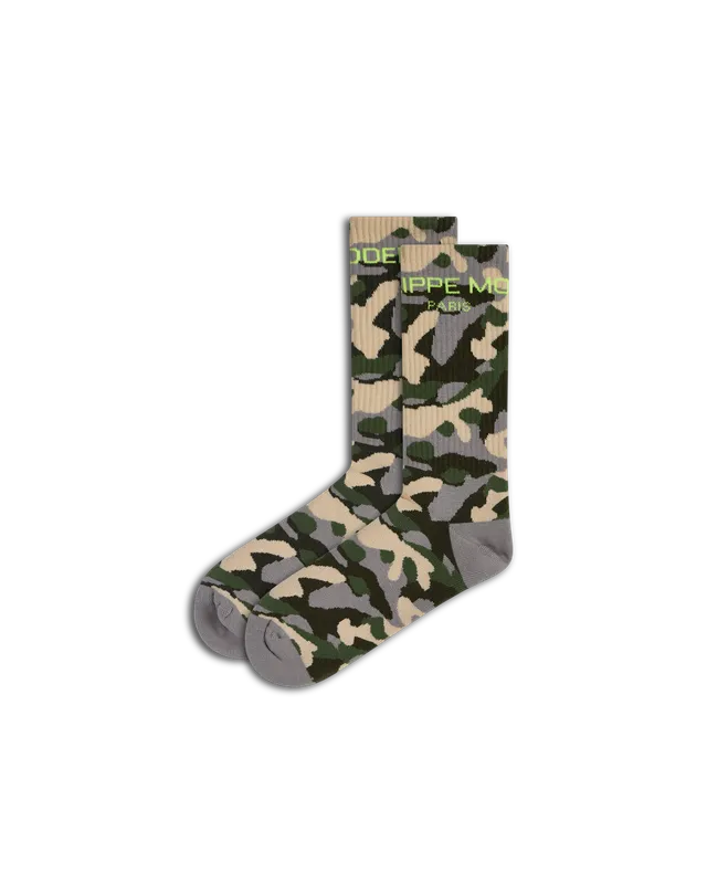 philippe-model-socken-aus-baumwolle-sand-camouflage-gr-n image 1