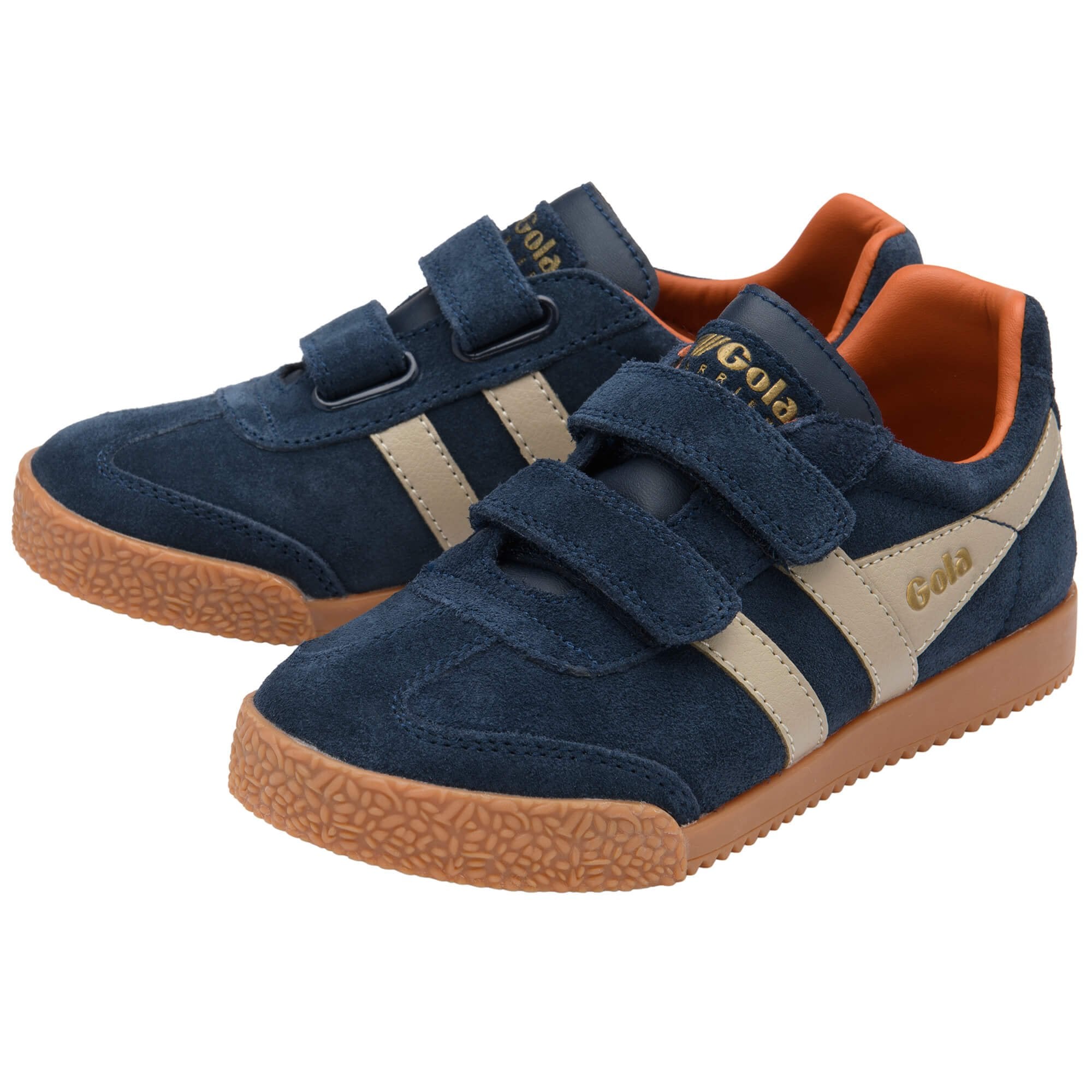 gola-harrier-strap-kinder-sneaker-wildleder-marineblau image 3