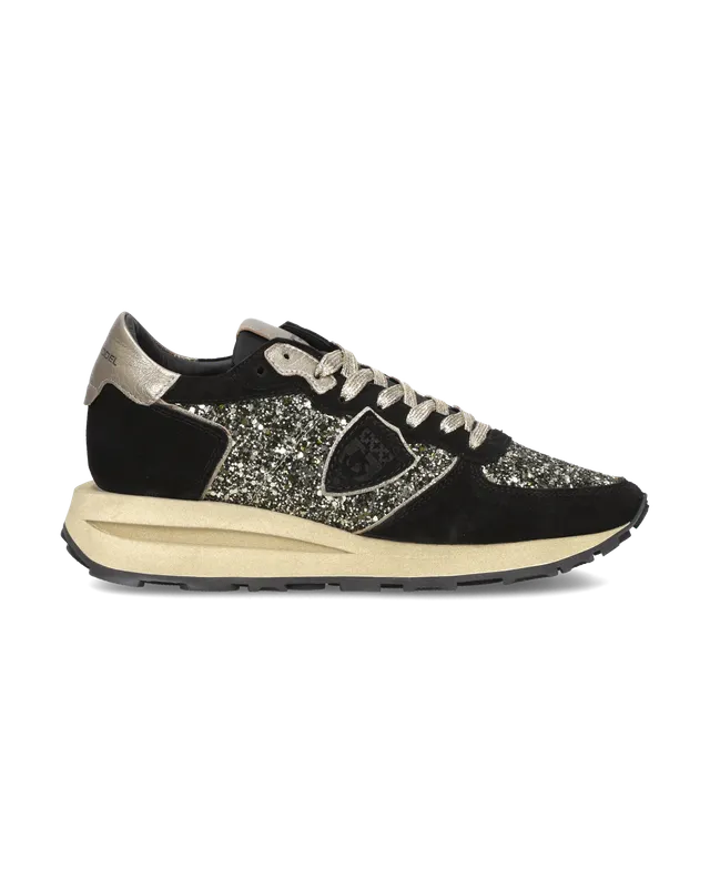 philippe-model-tropez-haute-damen-sneaker-schwarz-platin image 1