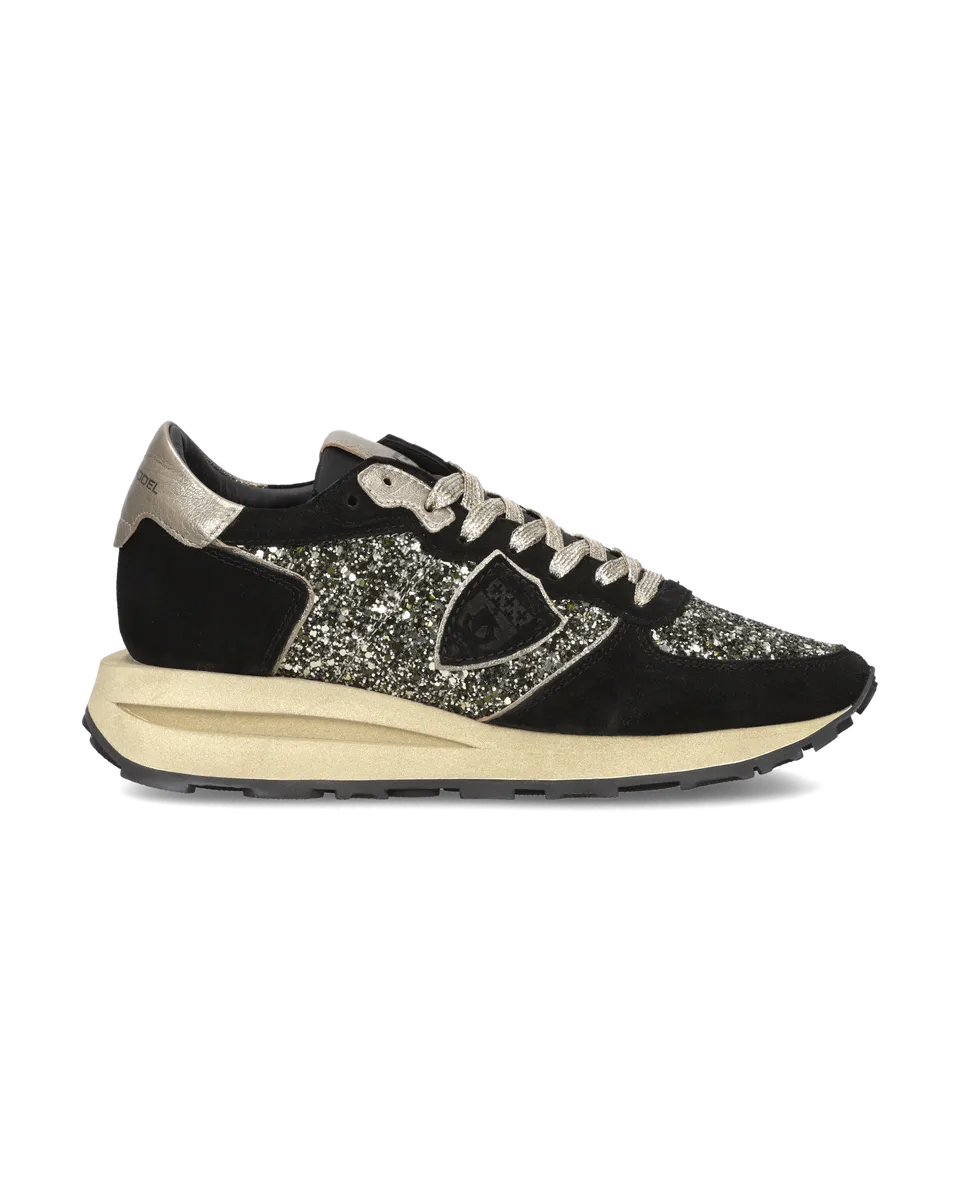 philippe-model-tropez-haute-damen-sneaker-schwarz-platin image 1