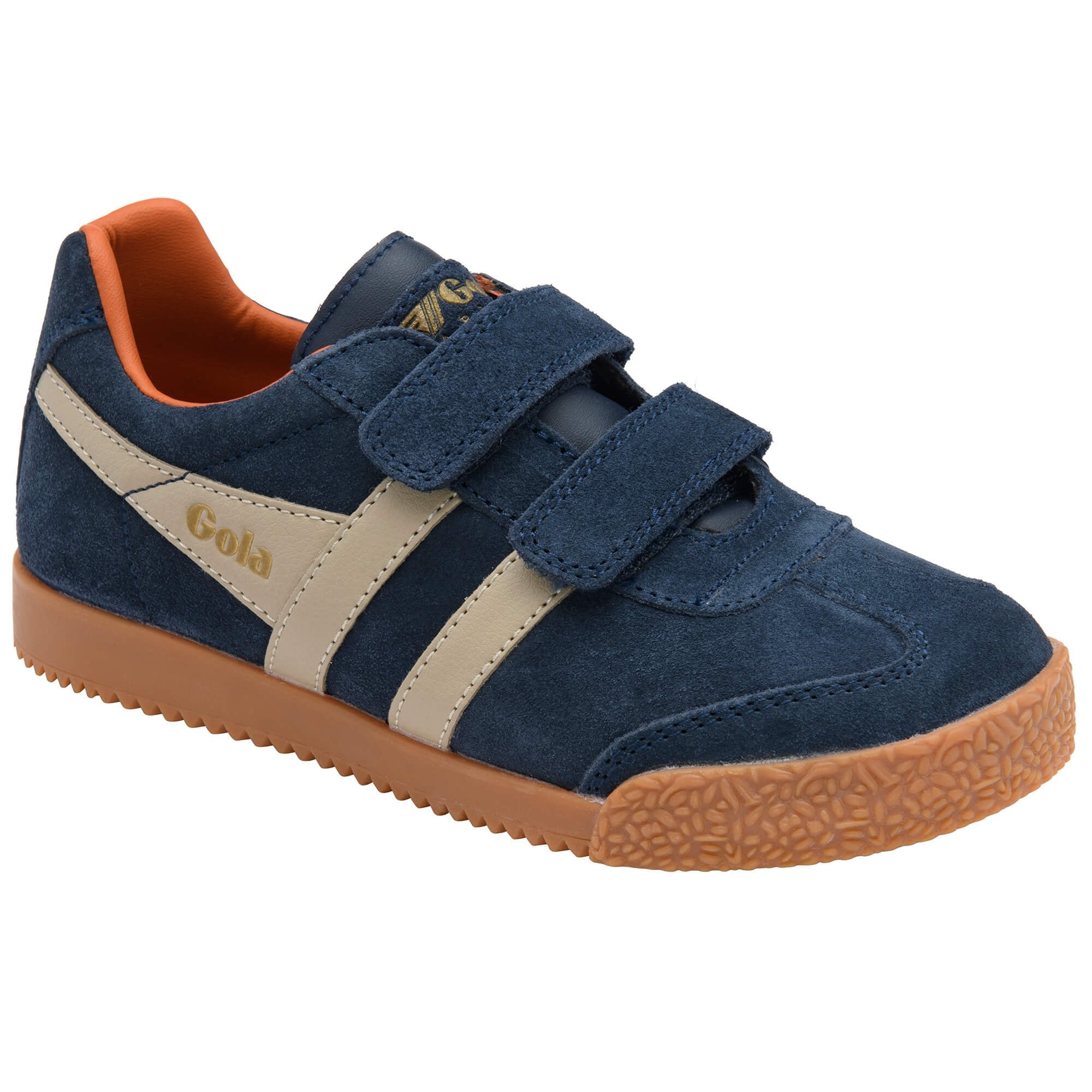 gola-harrier-strap-kinder-sneaker-wildleder-marineblau image 2