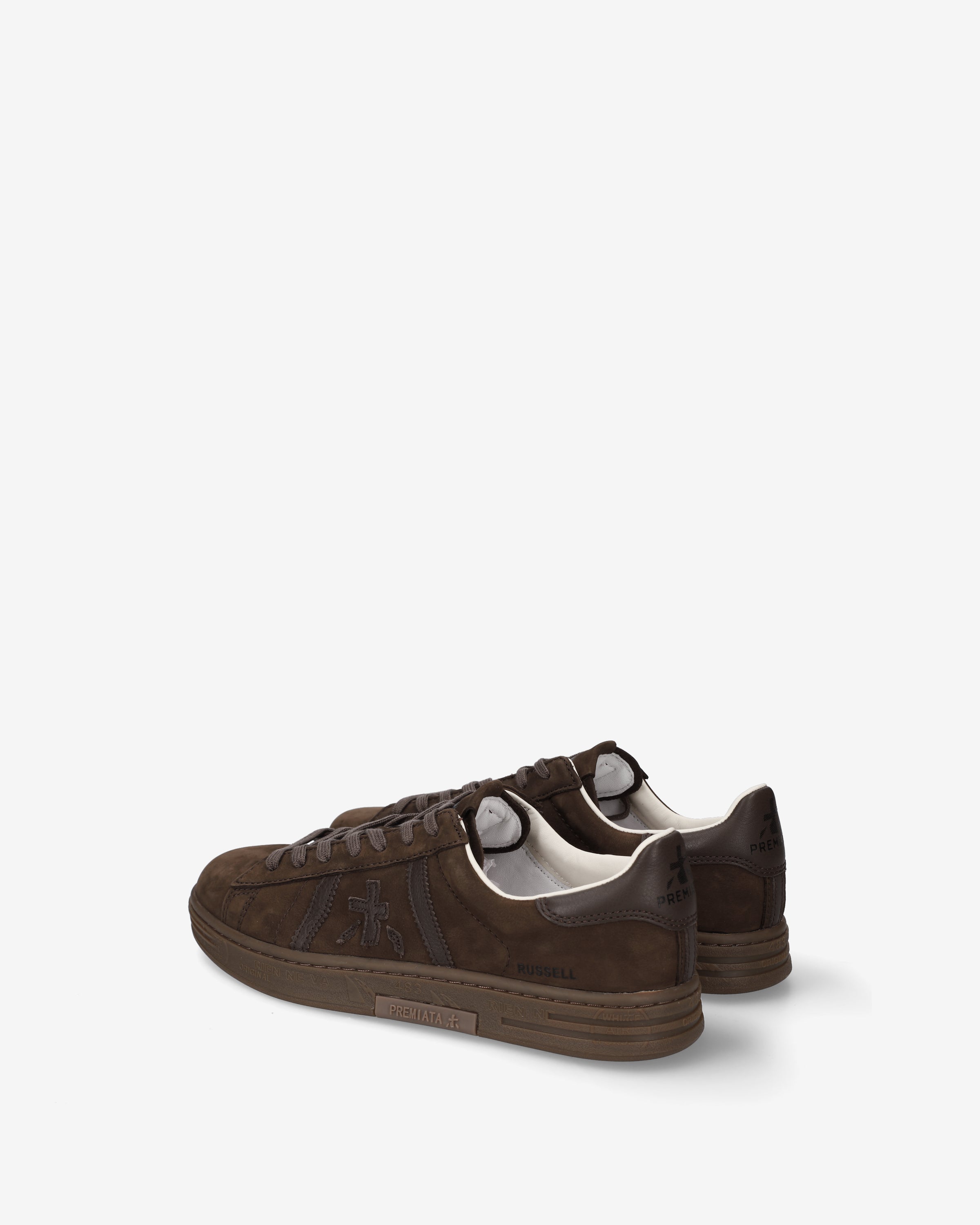 premiata-russell-8558-leder-sneaker-herren-testa-di-moro-braun image 5