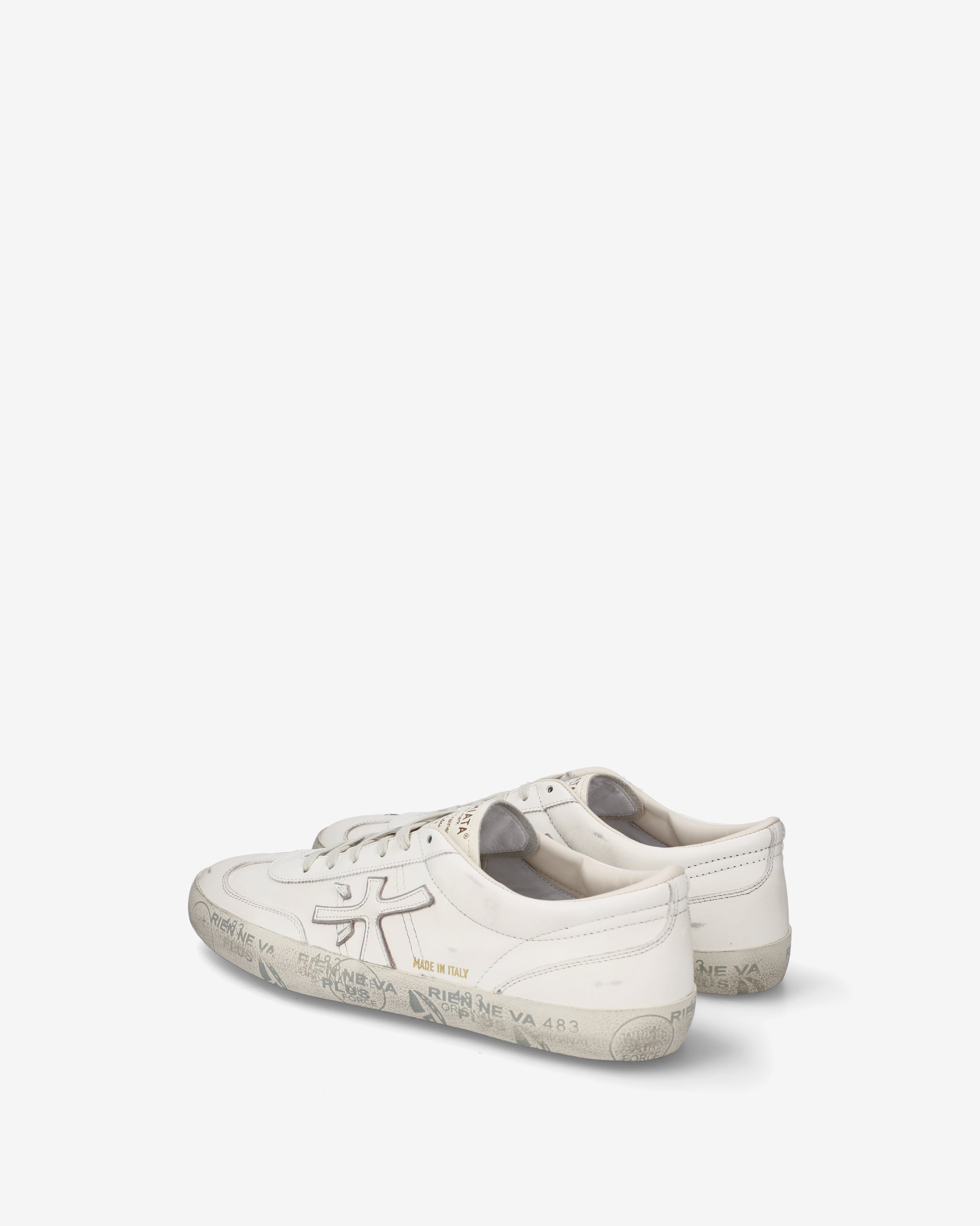 premiata-david-8091-sneaker-wei-silber-leder-laminat-details image 5