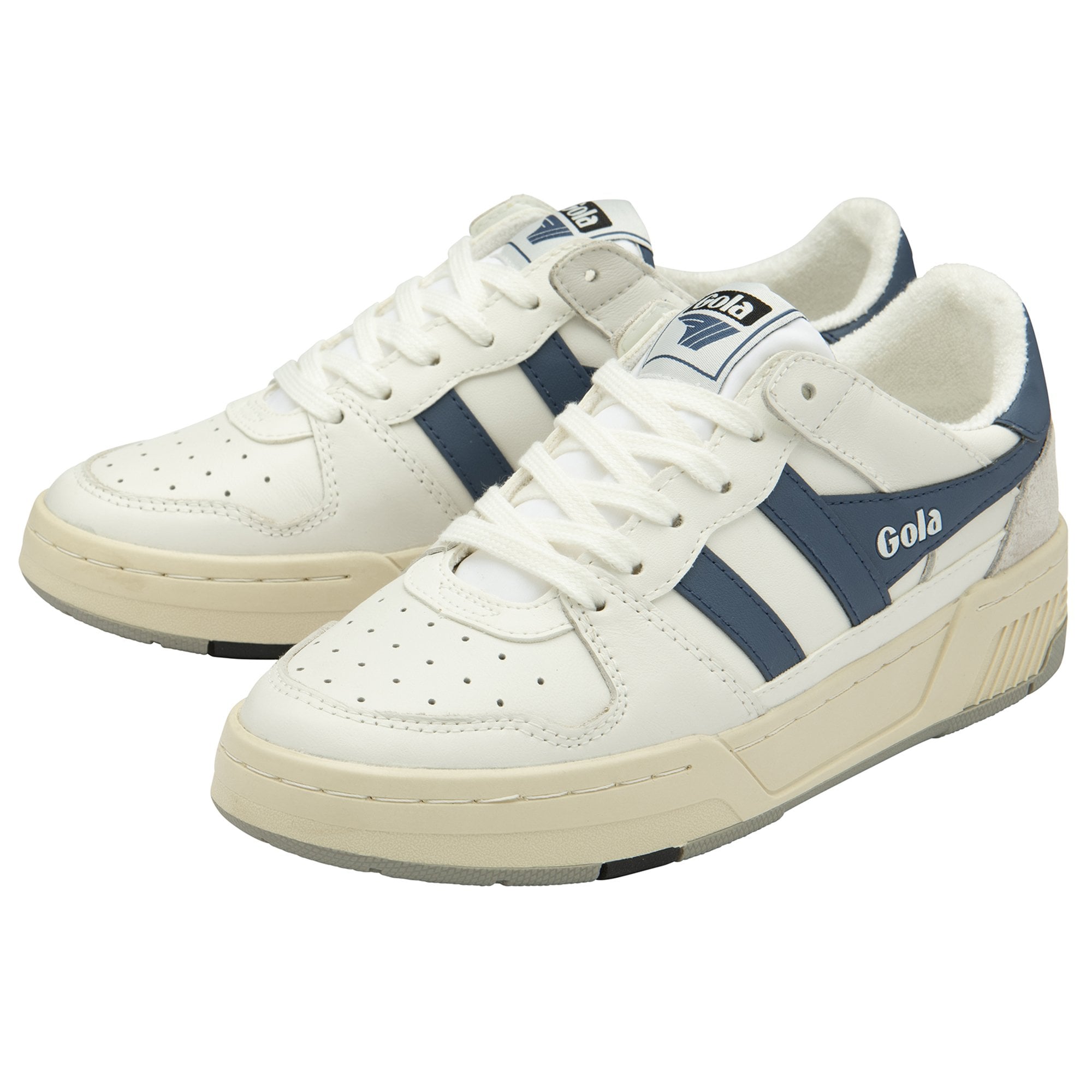 gola-allcourt-damen-sneaker-80er-perforiert-creme-hellgrau image 3