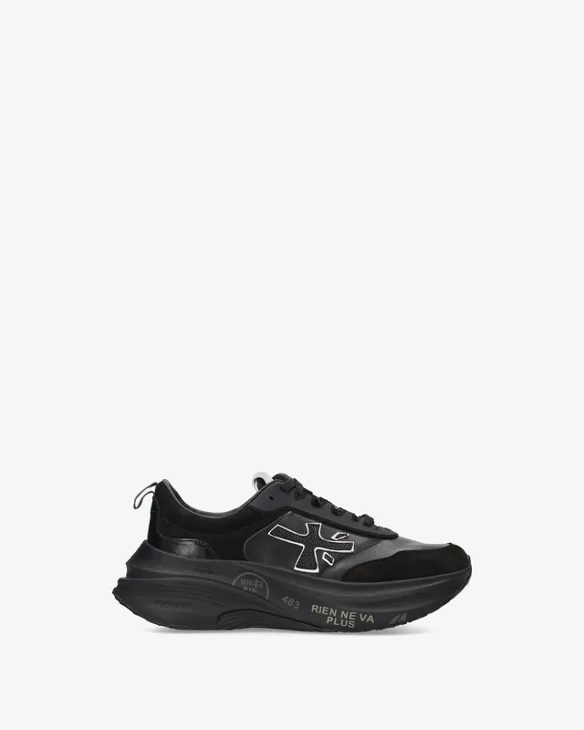 premiata-hill-7905-damen-herren-sneaker-maxi-sohle-schwarz image 1