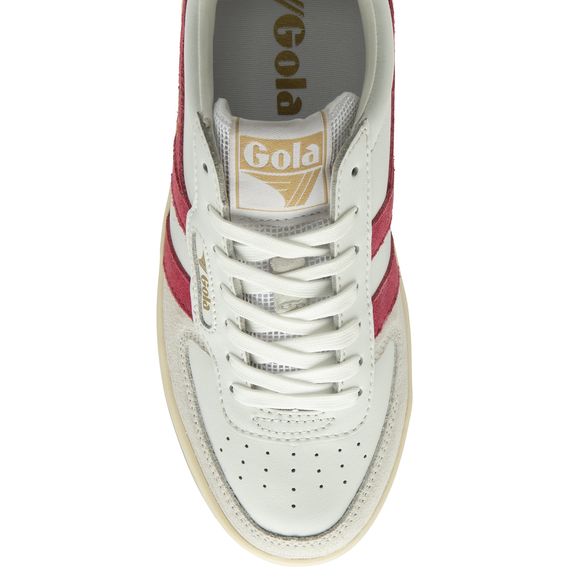 gola-hawk-damen-sneaker-wei-himbeerrot-court-retro image 5