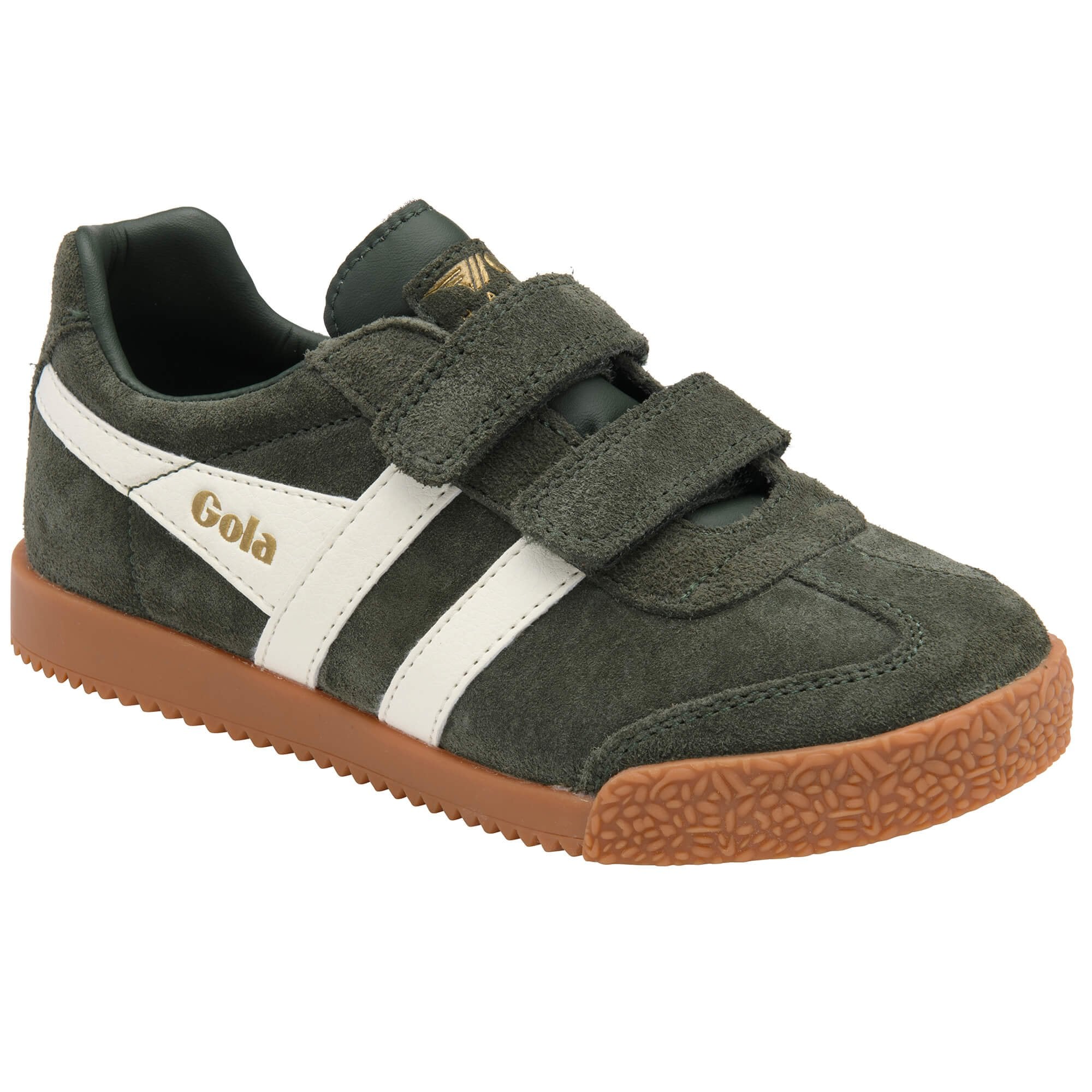 gola-harrier-strap-kinder-sneaker-aus-wildleder-khaki-creme image 2