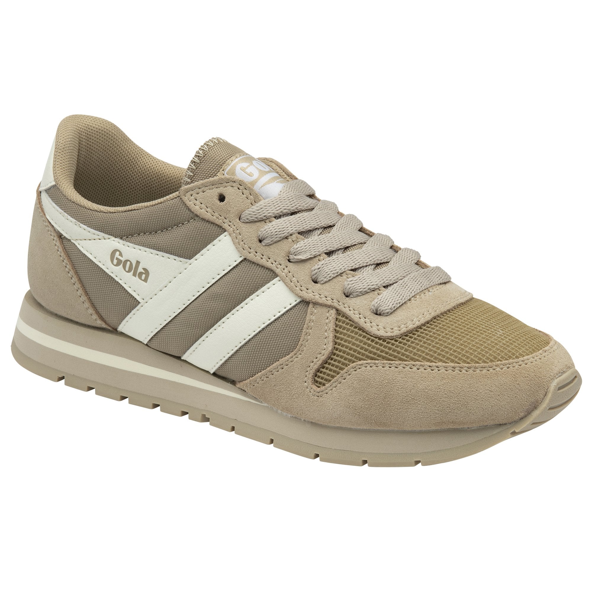 gola-daytona-88-sneaker-damen-beige-nylon-mesh-wildleder image 2