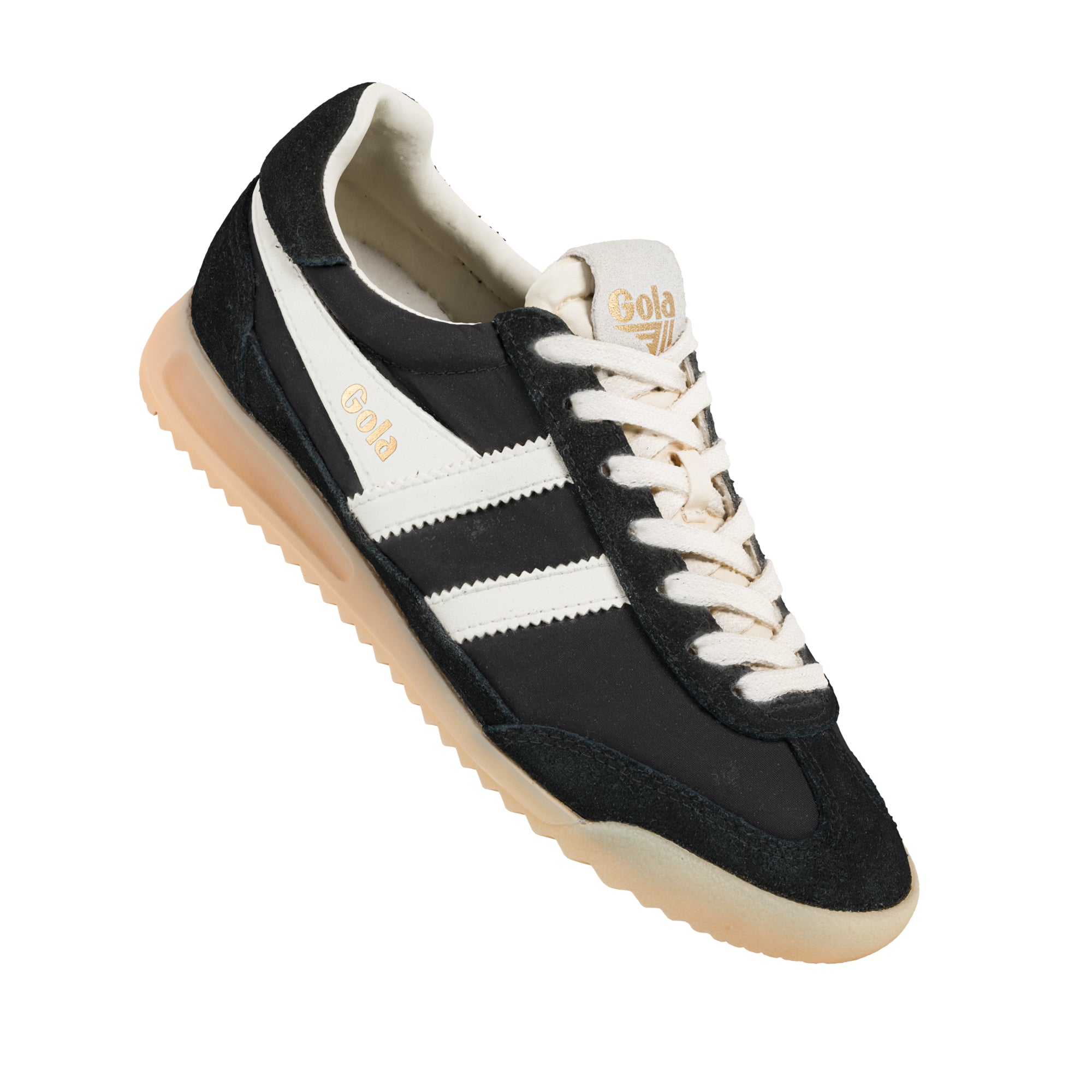 gola-firefly-damen-sneaker-schwarz-off-white-nylon-wildleder image 5
