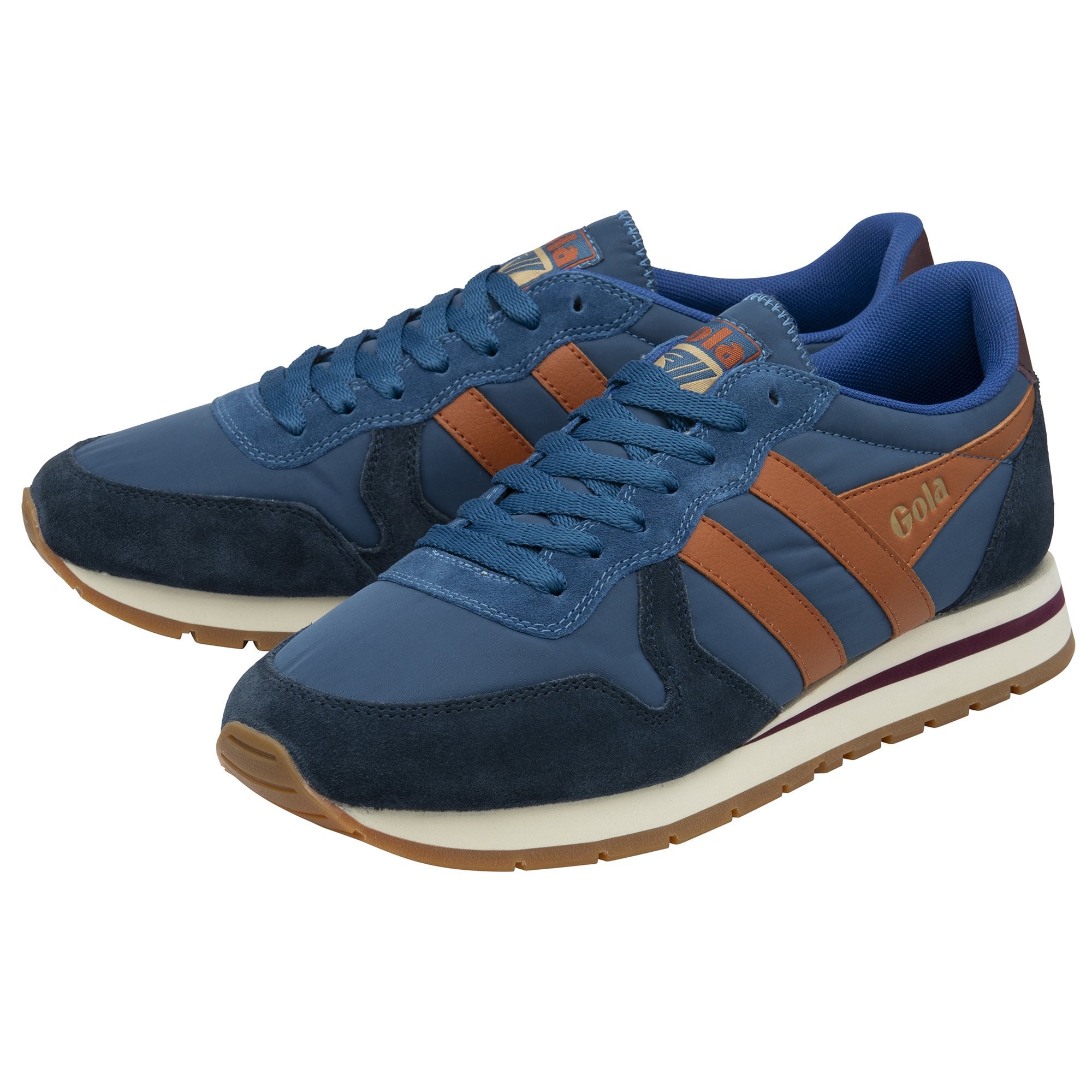 gola-daytona-chute-herren-sneaker-marine-dunkelblau-orange image 3