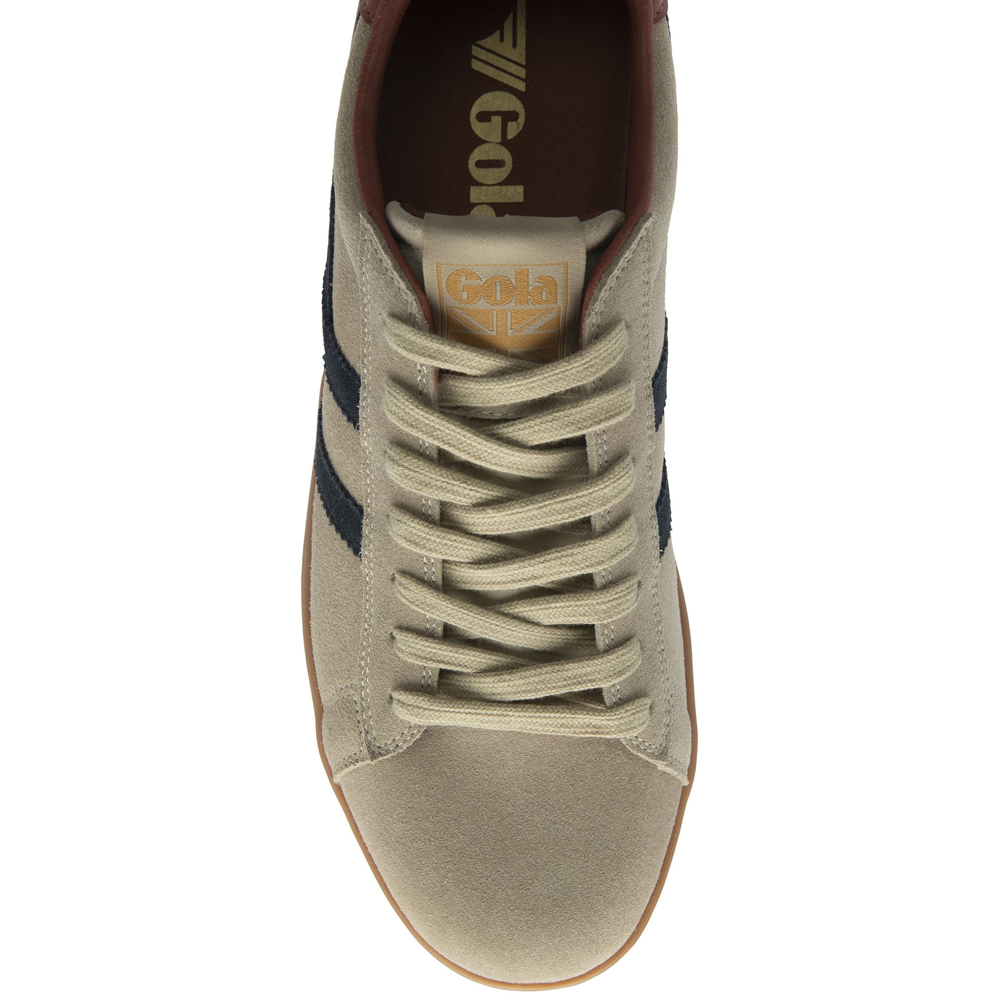 gola-equipe-ii-wildleder-herren-sneaker-creme-marineblau-rost image 5